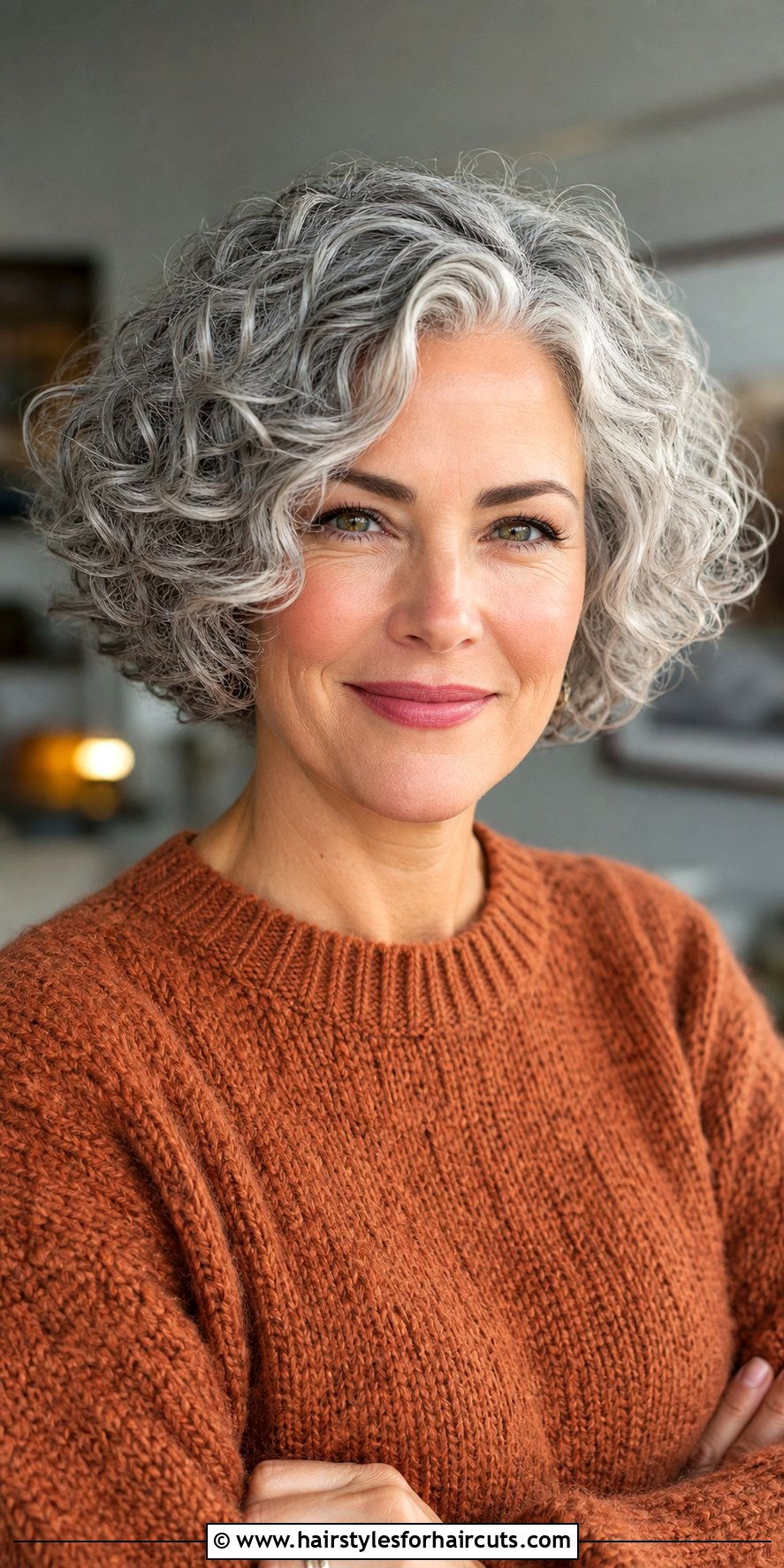 Grey Curly Bob Haircut - 25 medium length hairstyles for grey hair - 25 medium length hairstyles for grey hair
