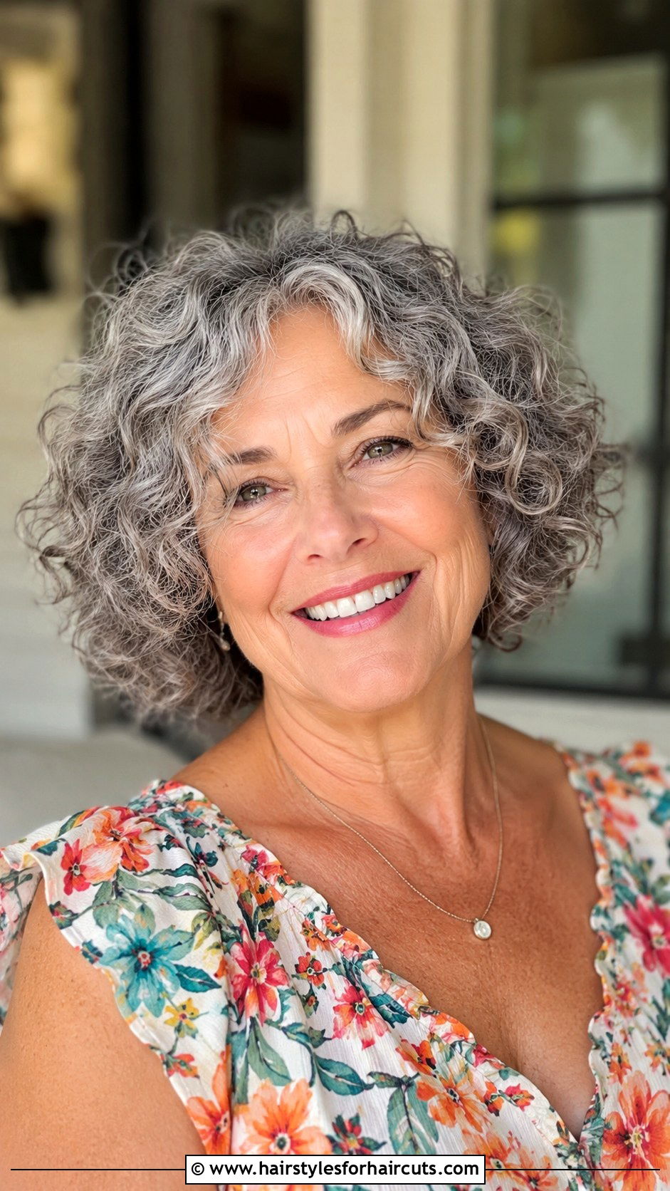 Grey Curly Bob - 25 going grey hairstyles - 25 going grey hairstyles