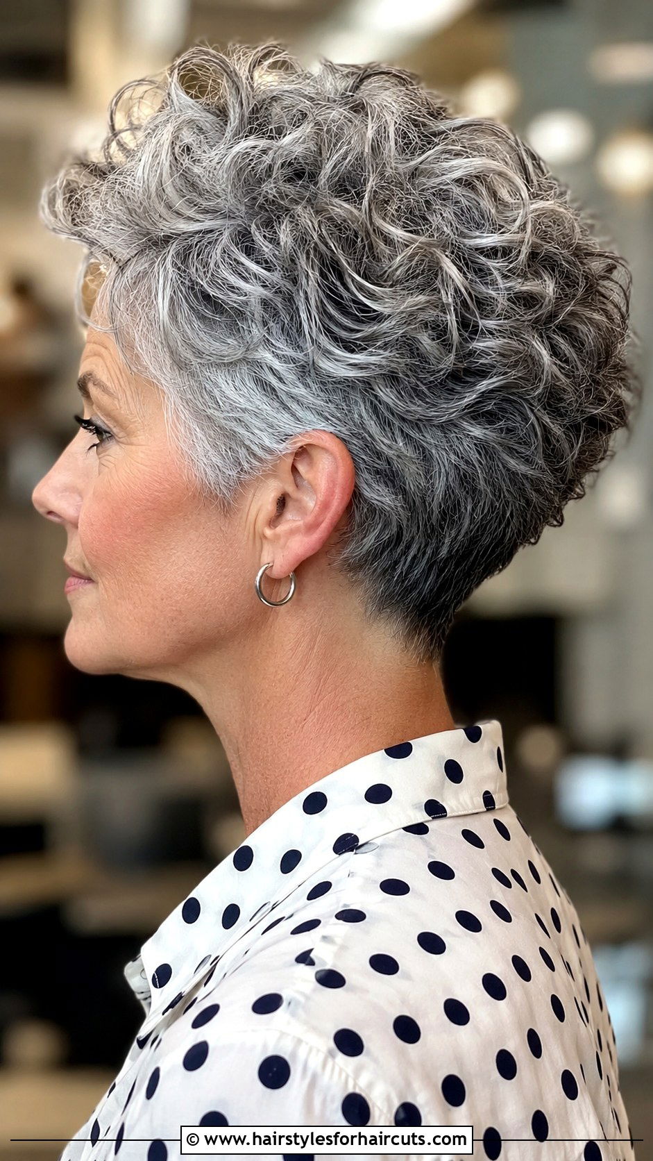 Grey Curly Half Up Half Down Hairstyle - 25 grey curly hairstyles - 25 grey curly hairstyles