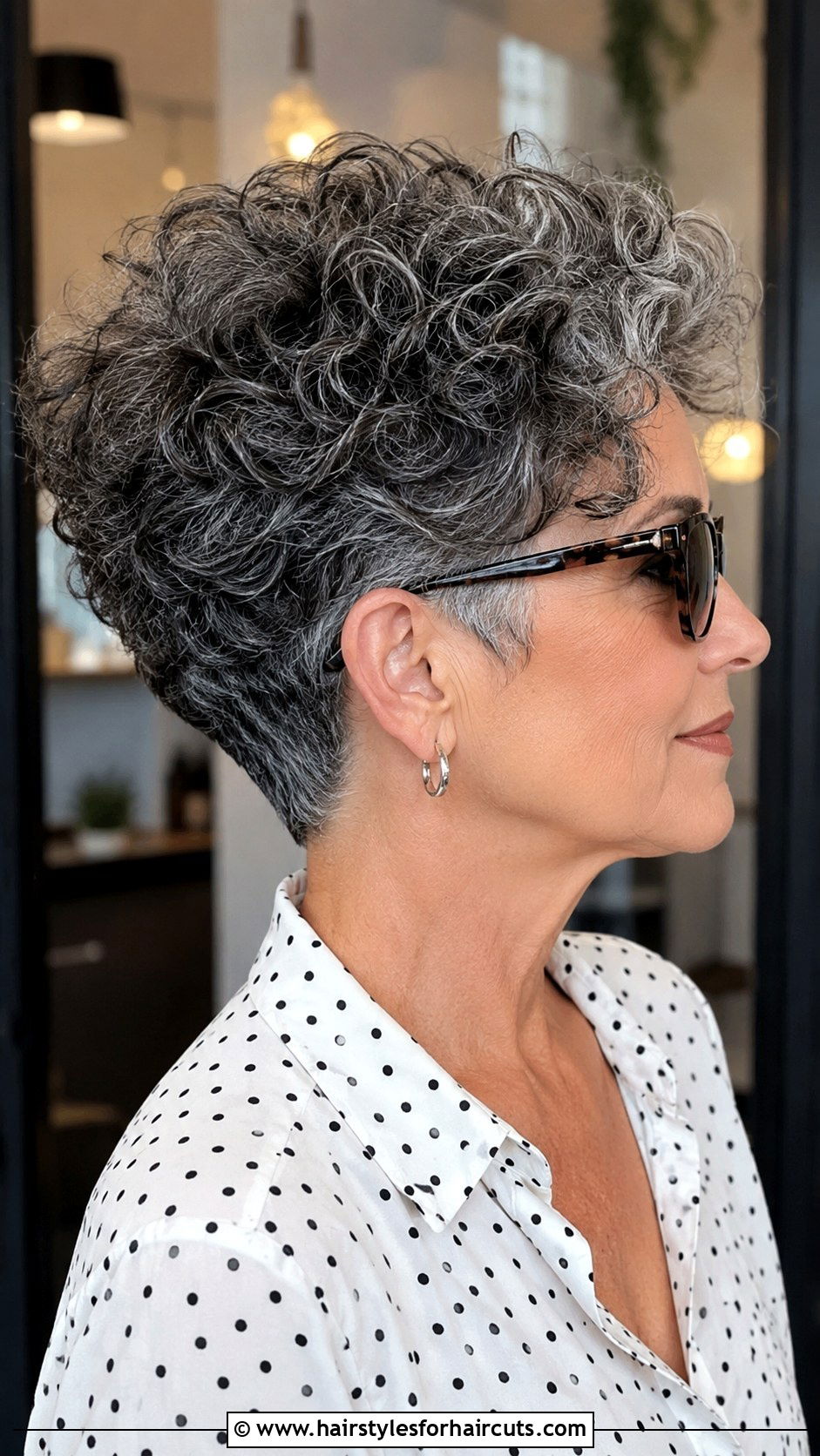 Grey Curly Wedge Cut - 25 grey curly hairstyles - 25 grey curly hairstyles
