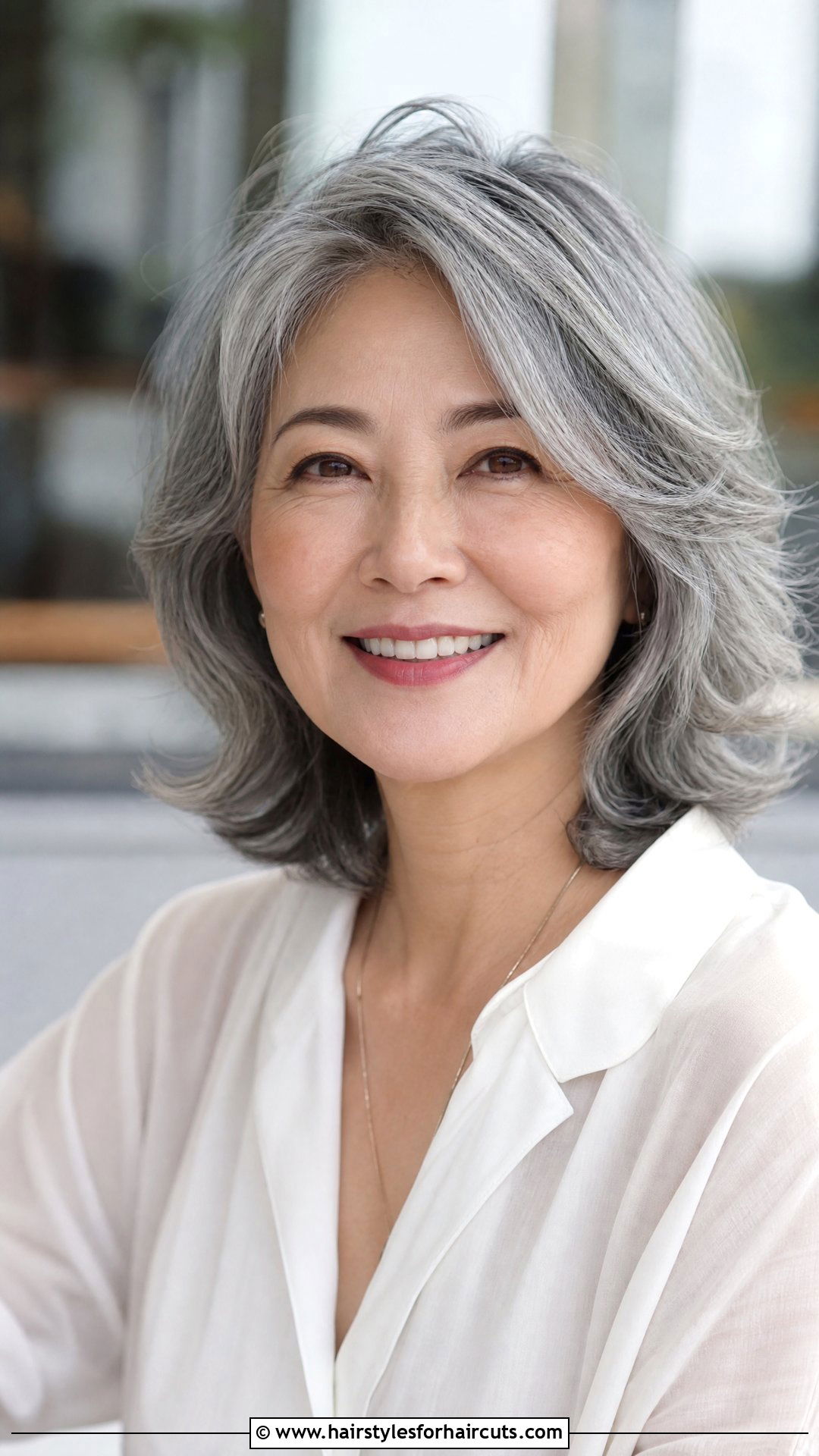 Grey Hair Medium Length Layered Cut - 25 grey hair hairstyles for older asian woman - 25 grey hair hairstyles for older asian woman