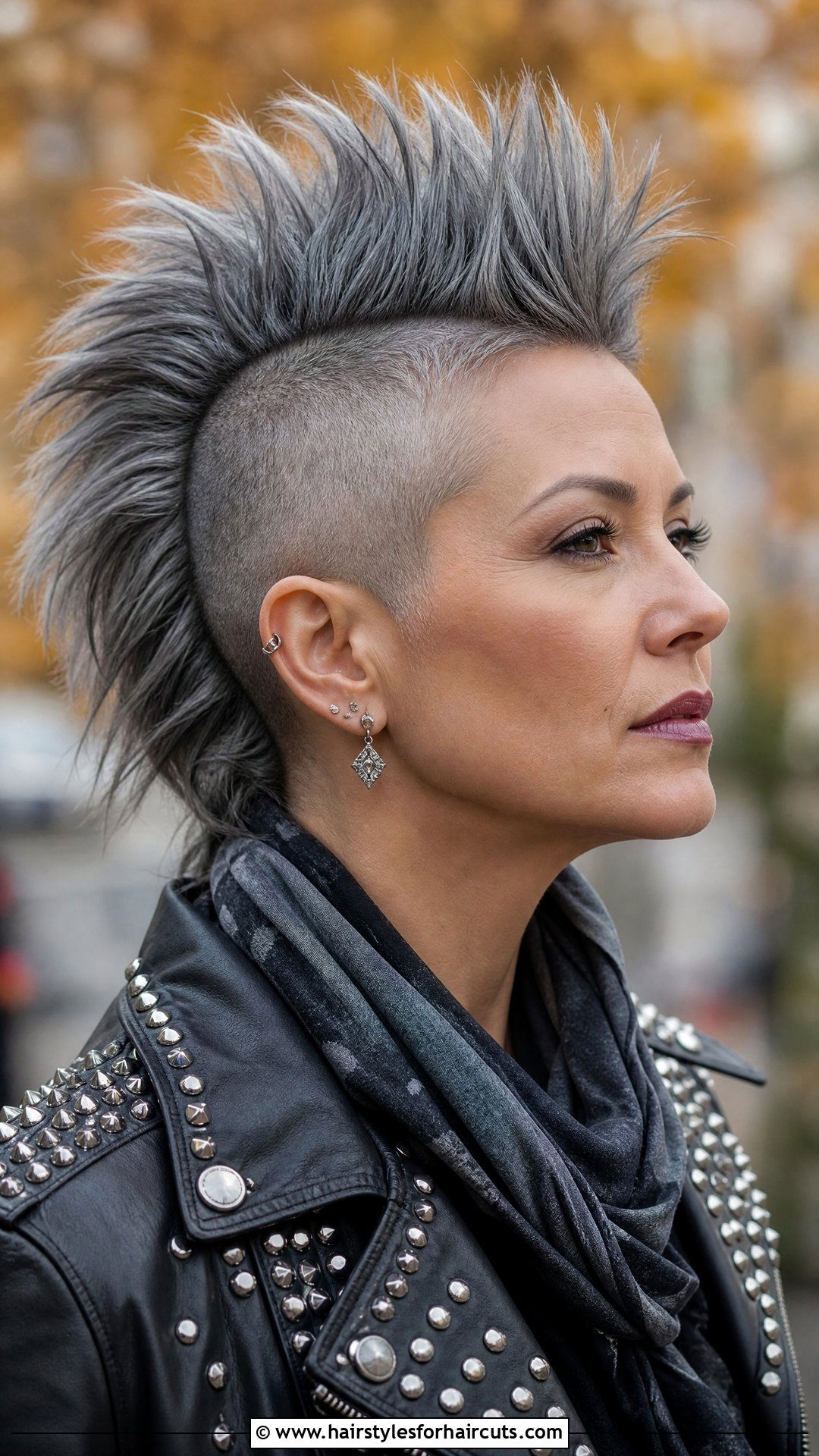 Grey Mohawk - 25 women grey hairstyles - 25 women grey hairstyles