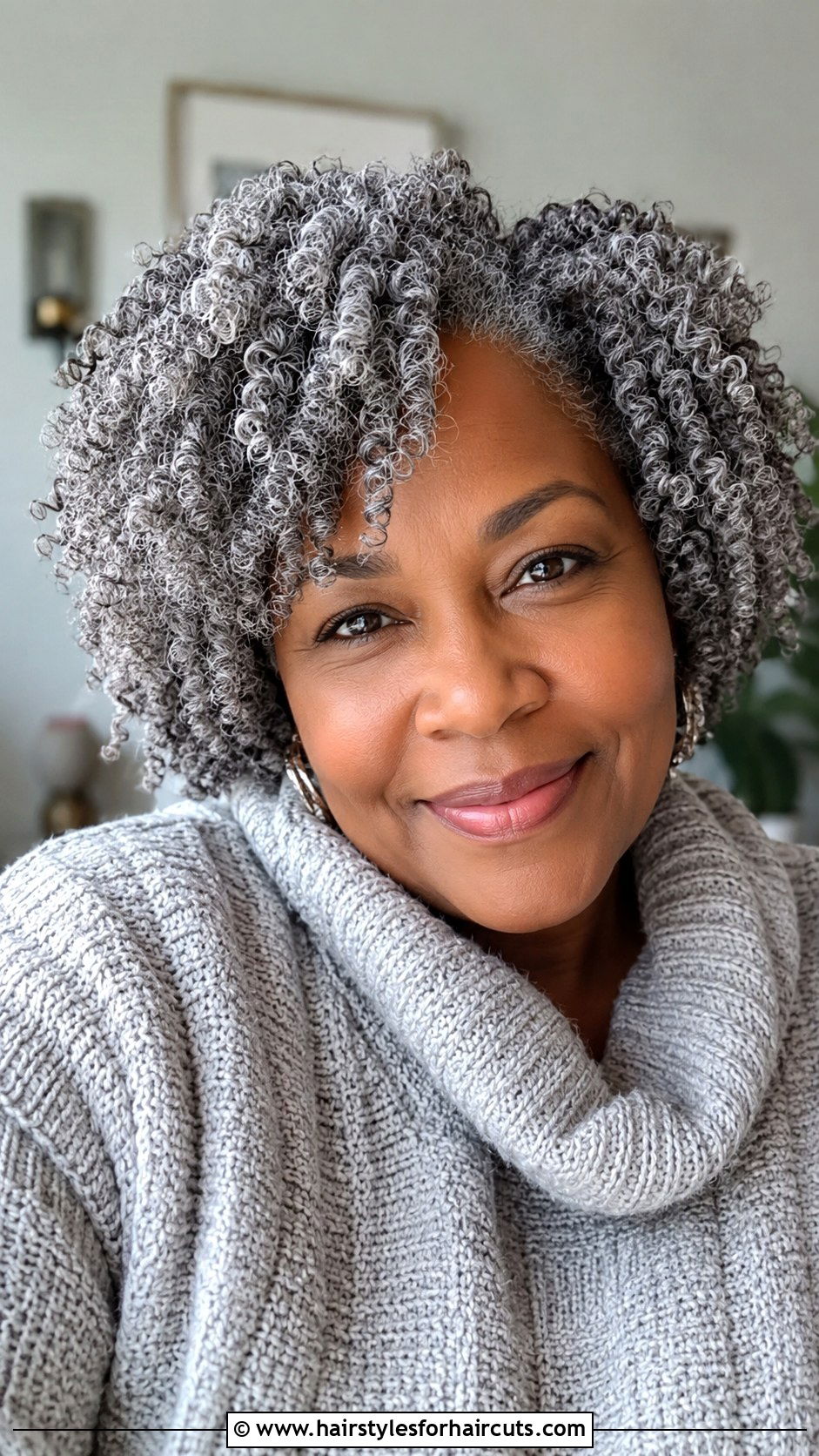 Grey Twist Out - 25 black hairstyles for grey hair over 60 - 25 black hairstyles for grey hair over 60