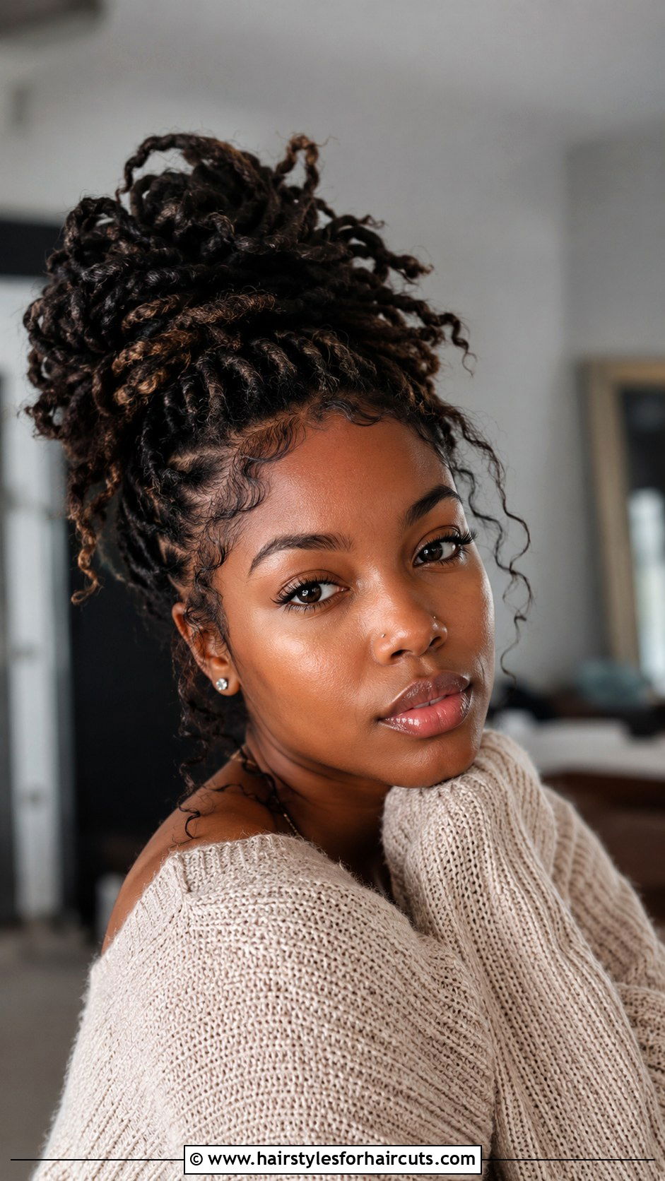 Gypsy Locs Messy Bun - 25 hairstyles with one bundle of hair - 25 hairstyles with one bundle of hair
