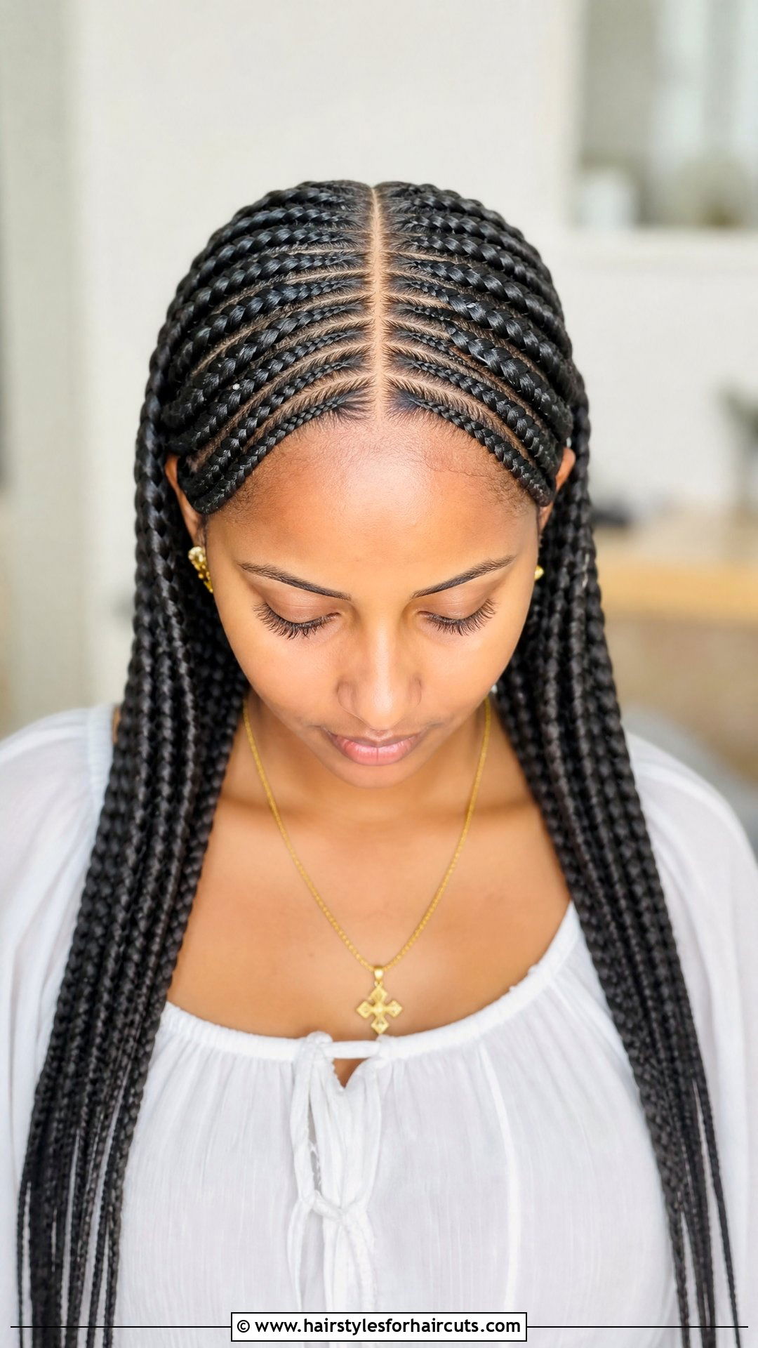 Habesha Center Part Braids - 25 habesha hairstyles - 25 habesha hairstyles