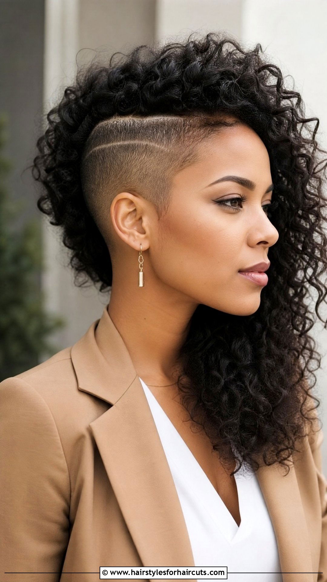 Half Shaved Afro Haircut - 25 haircuts for afro curly hair - 25 haircuts for afro curly hair