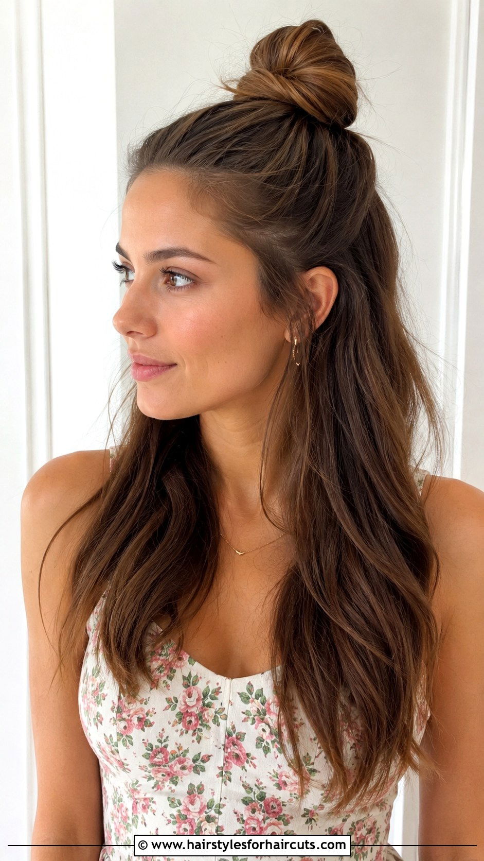 Half Up Ballet Bun - 25 ballet hairstyles - 25 ballet hairstyles