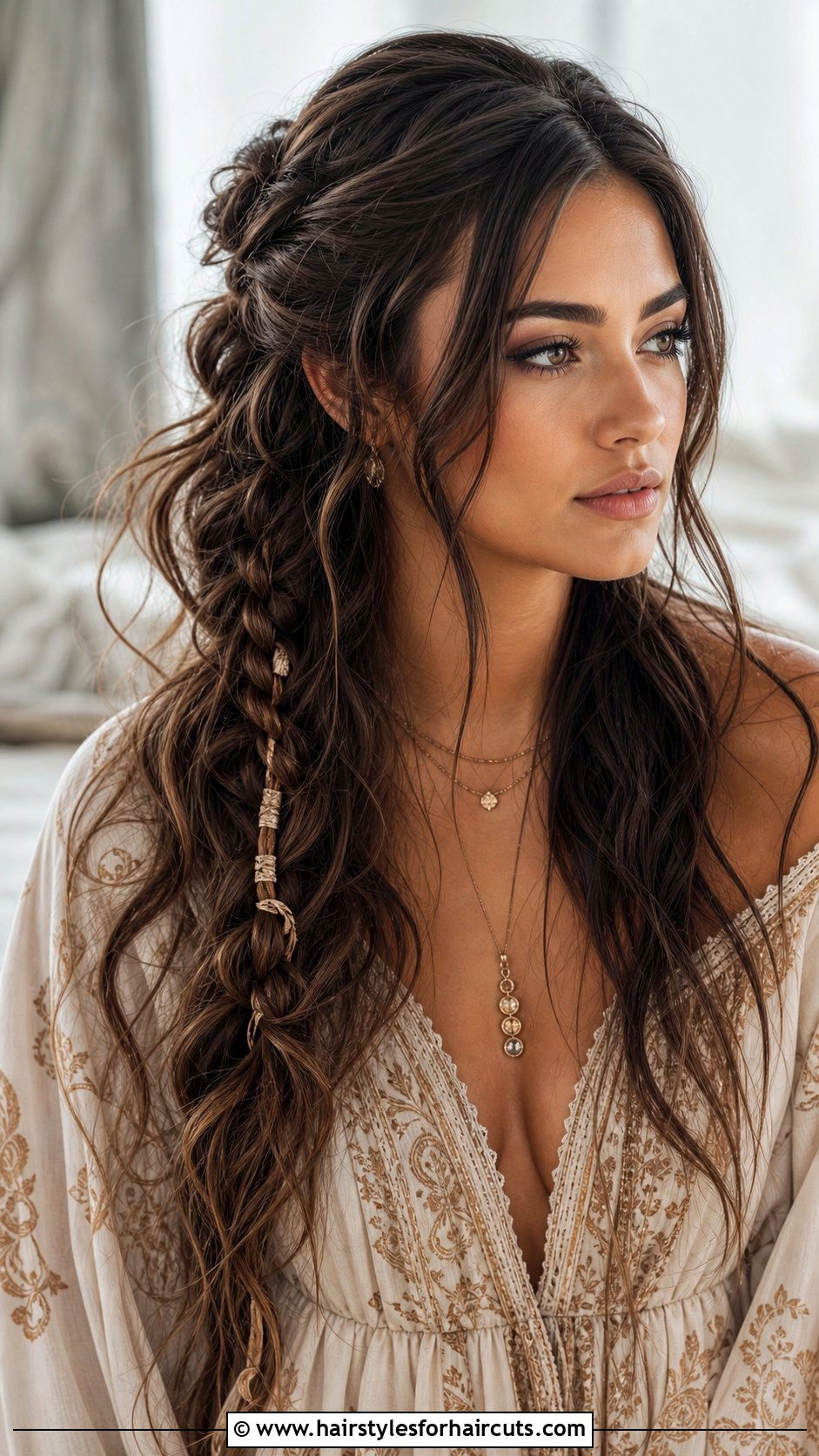 Half Up Boho Braid Wavy Hair - 25 half up half down hairstyles wavy hair - 25 half up half down hairstyles wavy hair