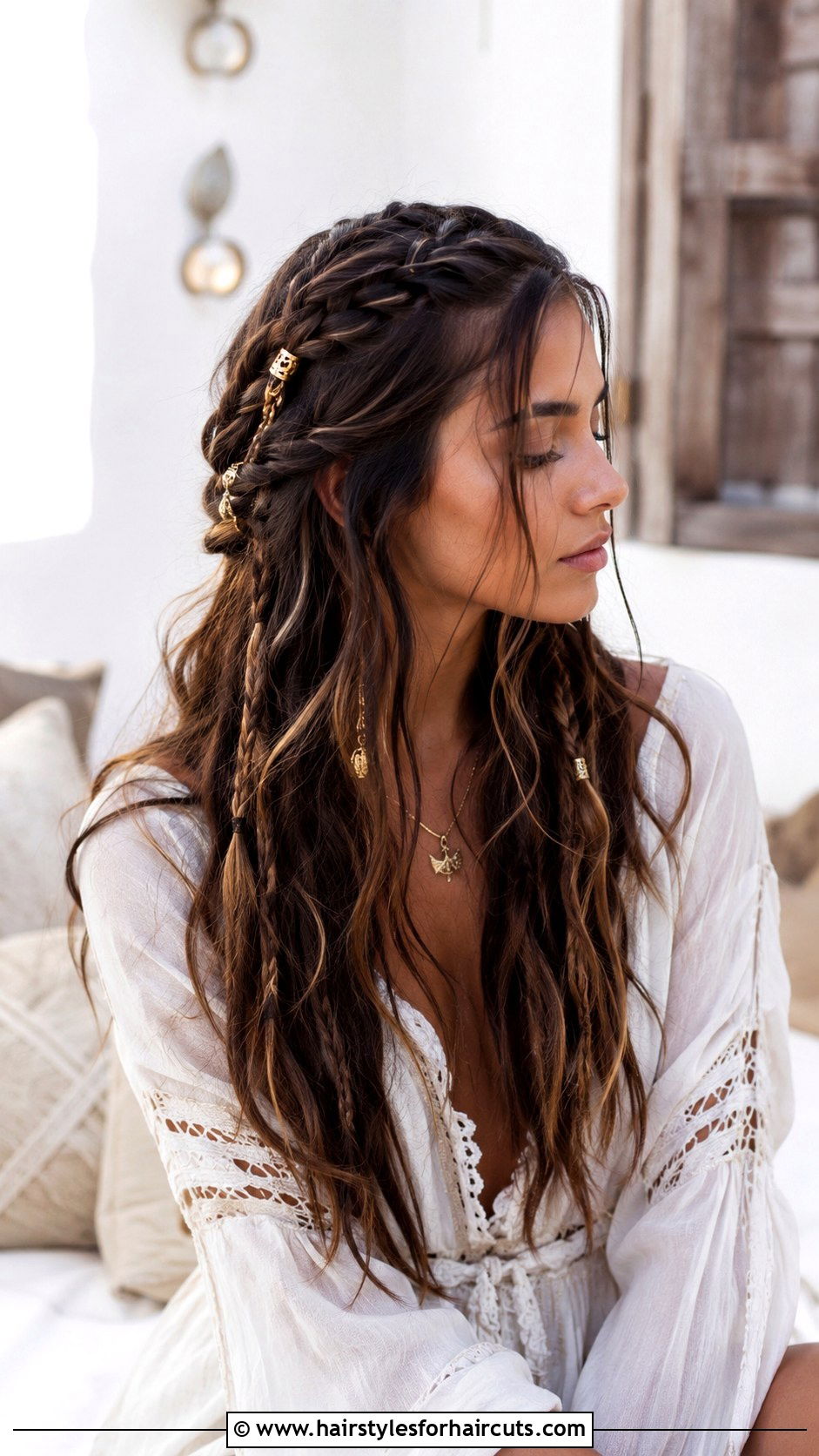 Half Up Boho Braids - 25 hair half up hairstyles - 25 hair half up hairstyles