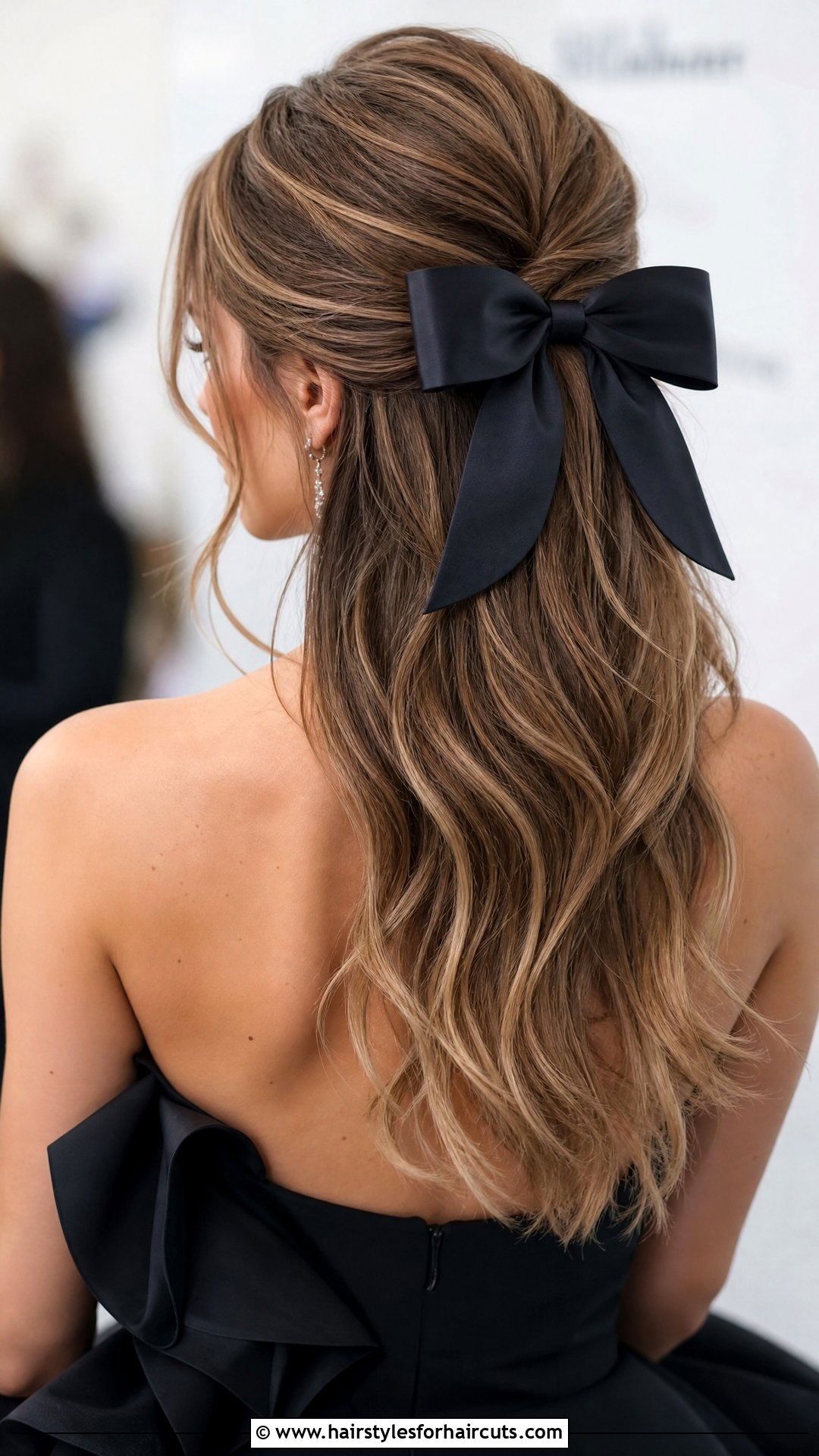 Half Up Bow Style Wedding Guest Straight Hair - 25 wedding guest hairstyles straight hair - 25 wedding guest hairstyles straight hair