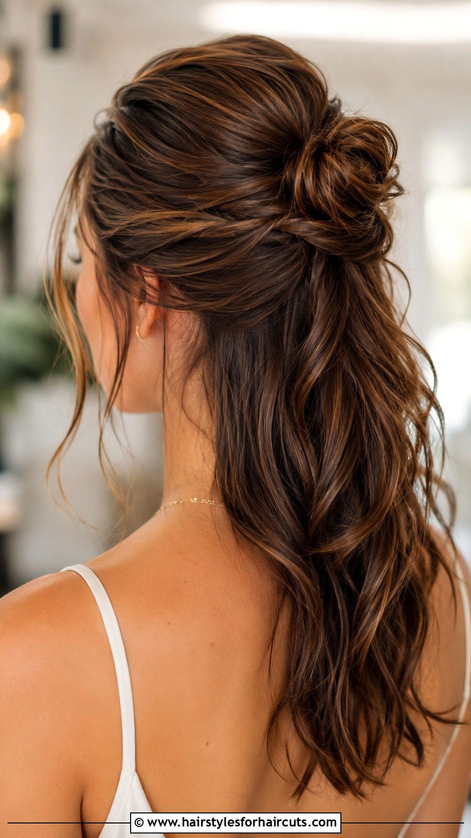 Half Up Braided Crown - 25 bridesmaid hairstyles for long hair half up - 25 bridesmaid hairstyles for long hair half up