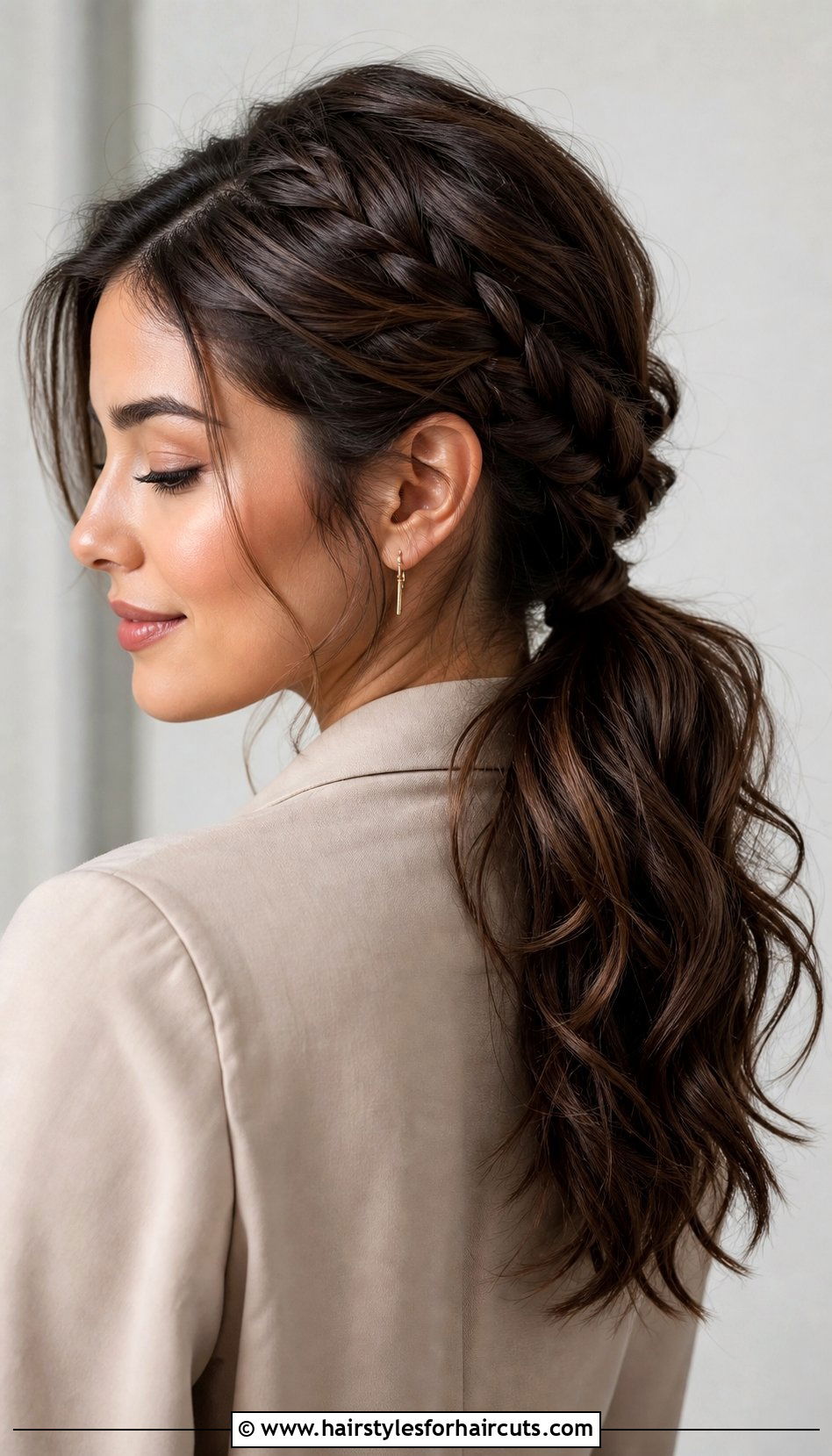 Half Up Braided Low Ponytail Wavy Hair - 25 half up half down hairstyles wavy hair - 25 half up half down hairstyles wavy hair