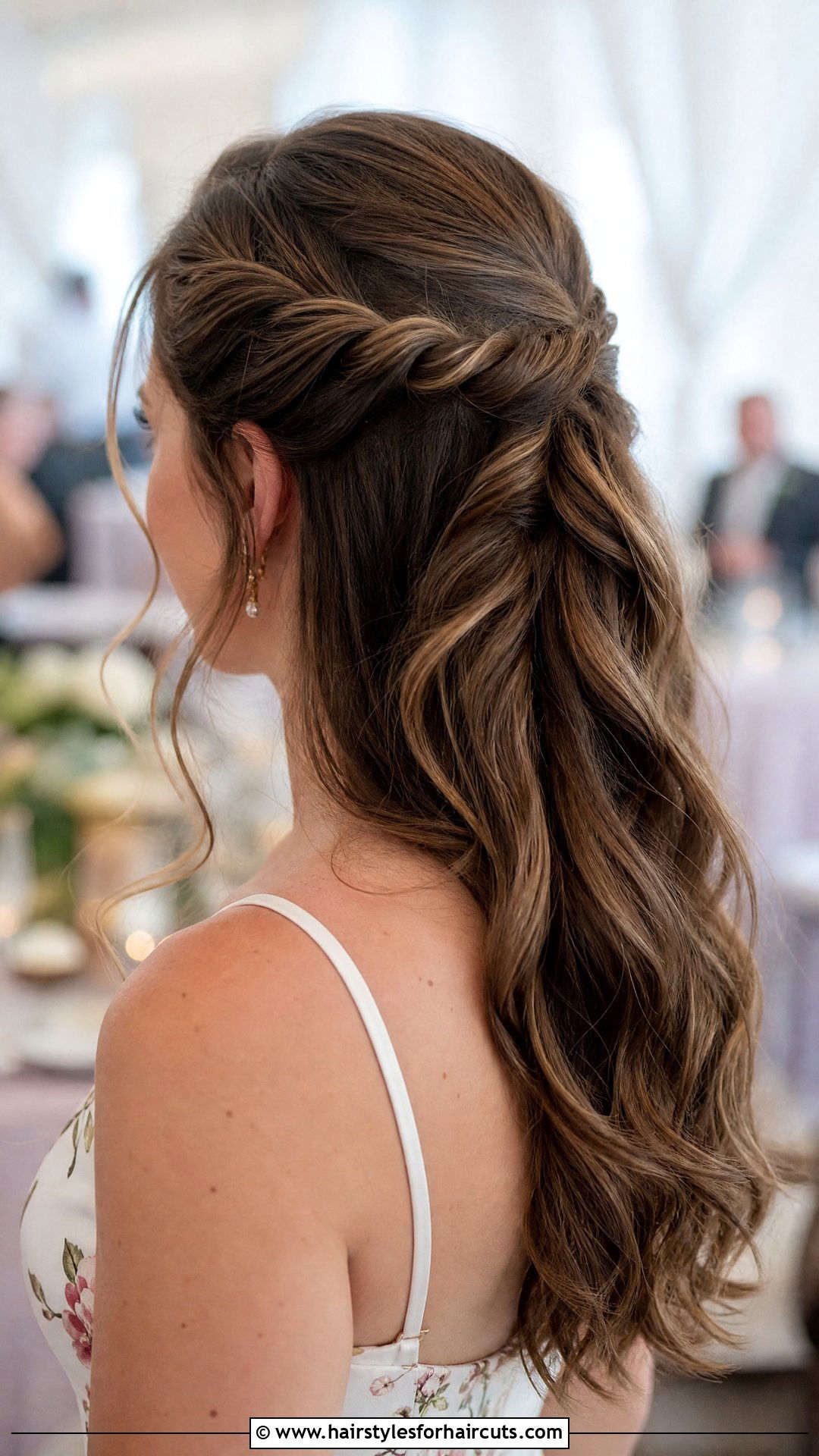 Half Up Bridal Hairstyle With Twisted Rope Braid - 25 bridal hairstyles half up - 25 bridal hairstyles half up