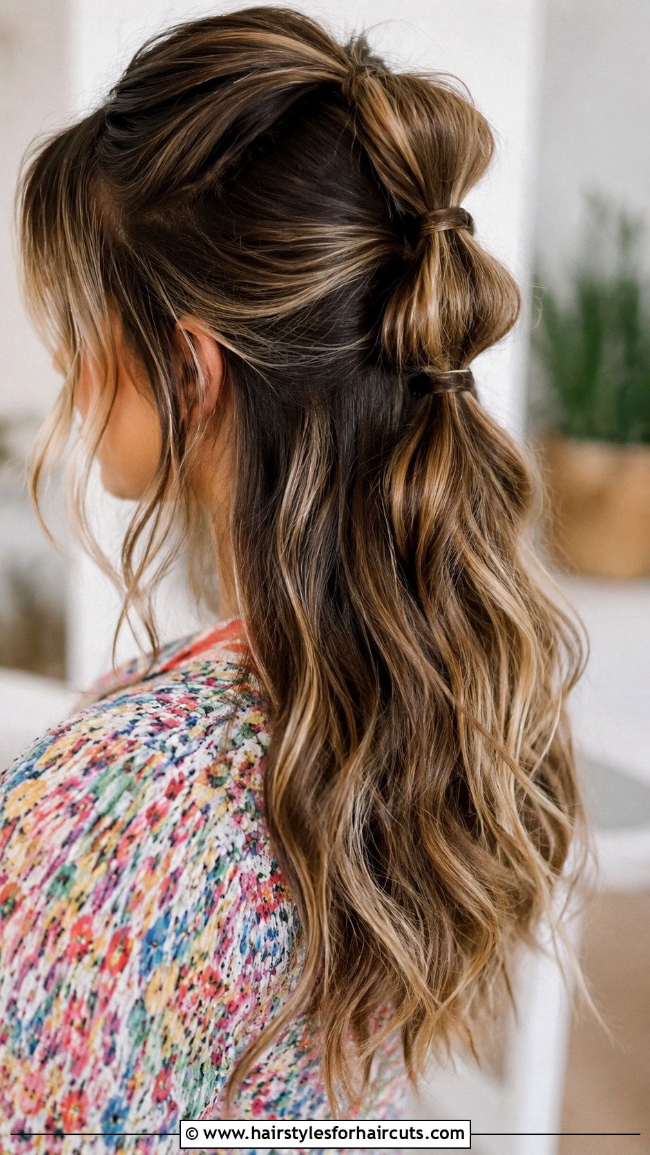 Half Up Bubble Braid - 25 hair up and down hairstyles - 25 hair up and down hairstyles