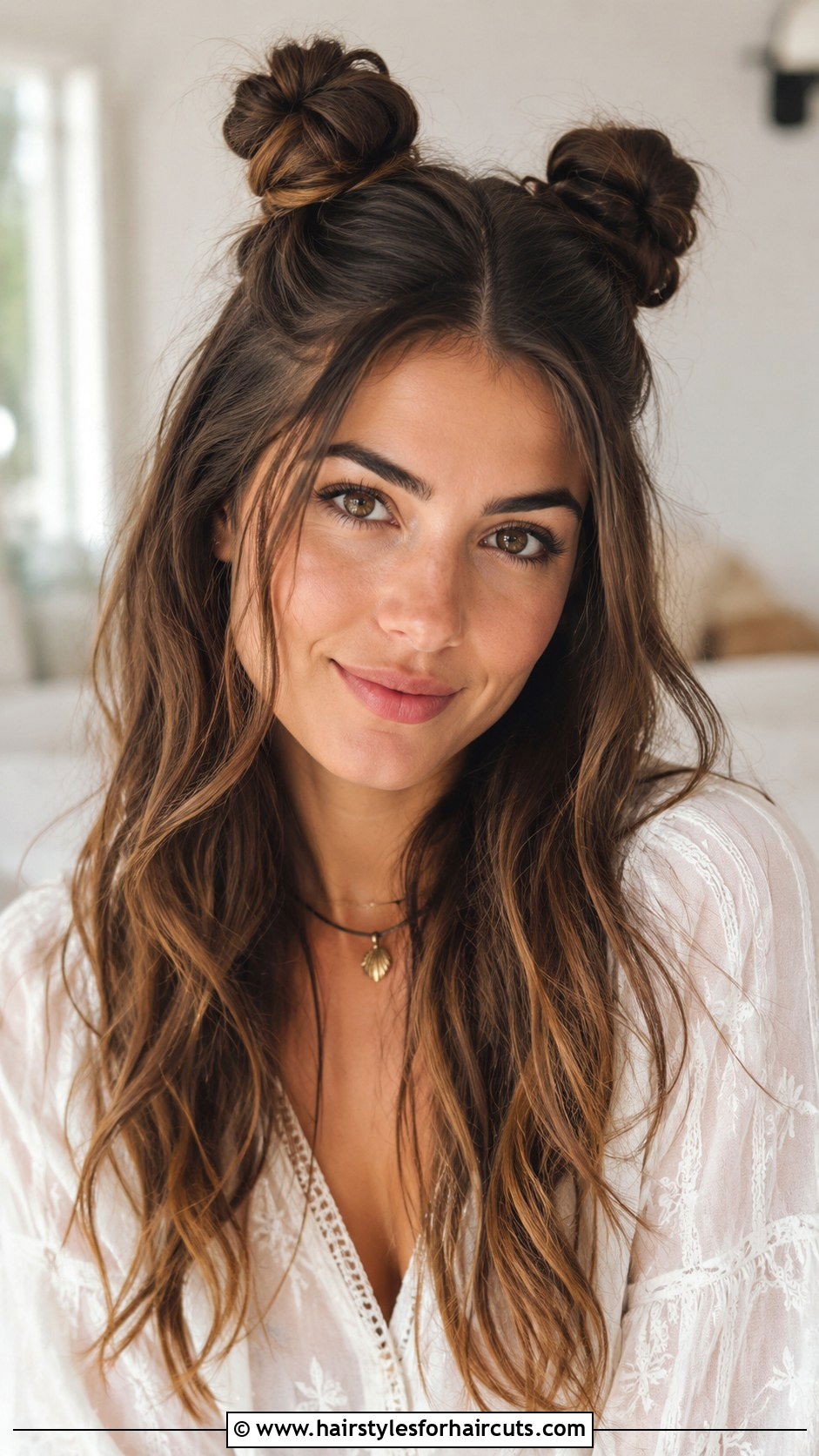 Half Up Bulb Buns - 25 bulb hairstyles - 25 bulb hairstyles