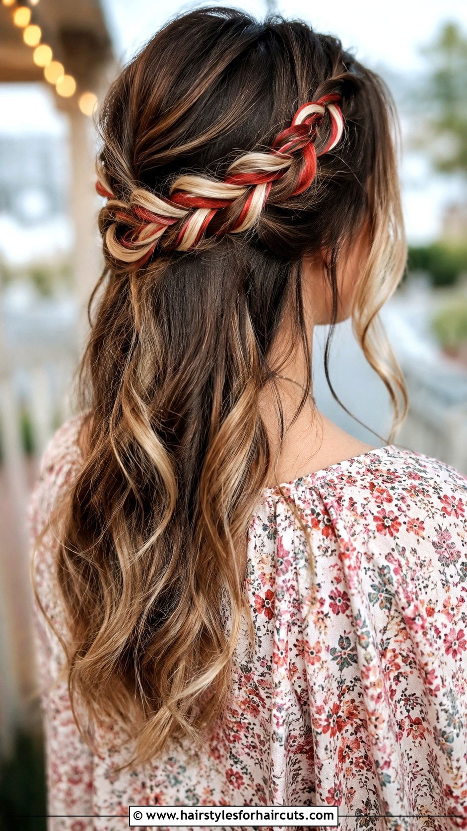 Half Up Candy Cane Braid - 25 candy cane hairstyles - 25 candy cane hairstyles