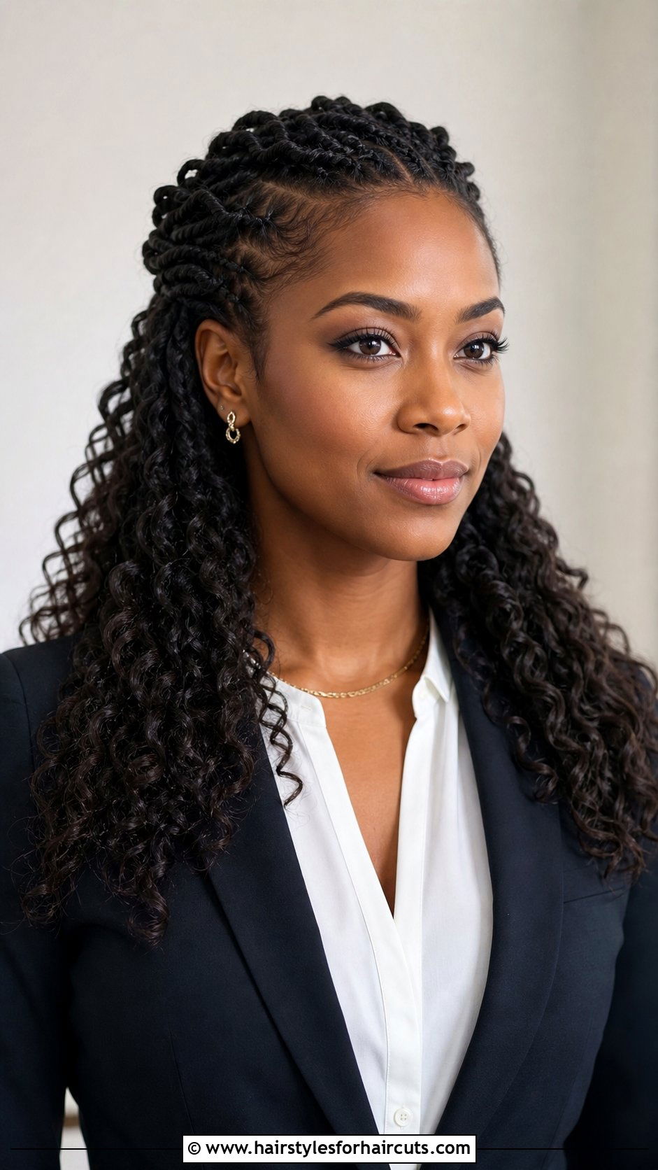 Half Up Curly Rope Twist - 25 half up curly hairstyles for long hair - 25 half up curly hairstyles for long hair