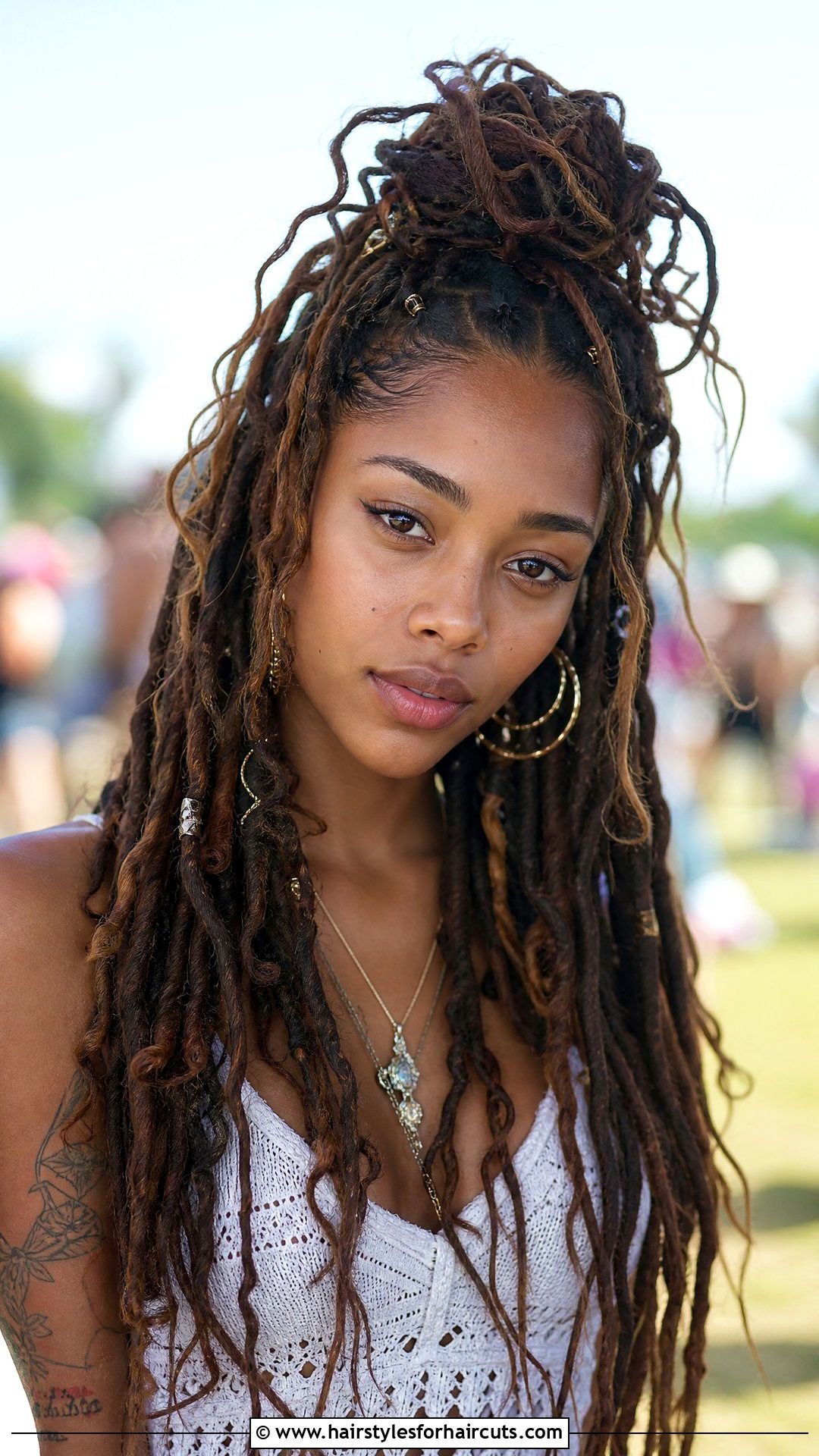 Half Up Distressed Locs And Twists - 25 half twist hairstyles black hair - 25 half twist hairstyles black hair