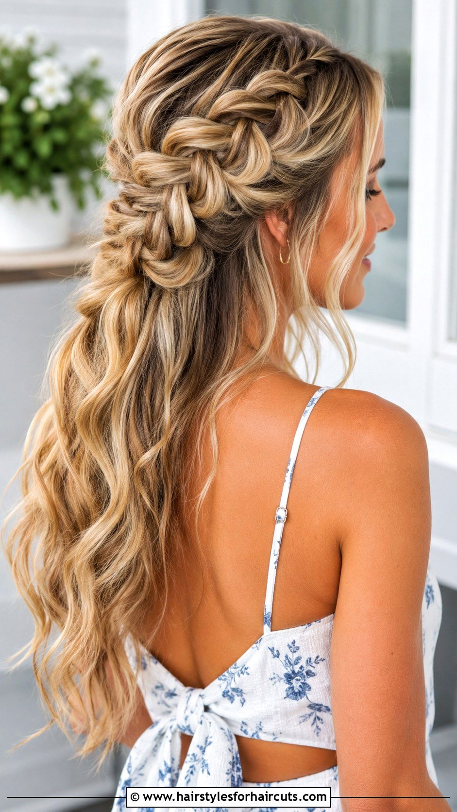 Half Up Dutch Braid Cascade - 25 bridesmaid hairstyles for long hair half up - 25 bridesmaid hairstyles for long hair half up