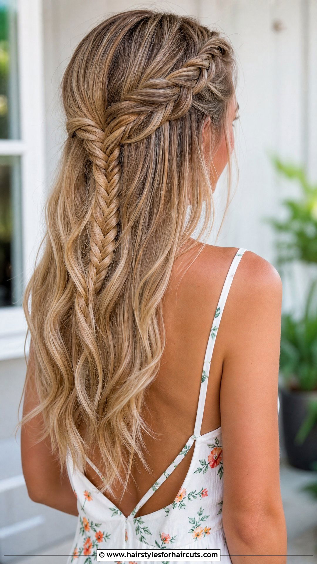 Half Up Fishtail Braid - 25 fish tail hairstyles - 25 fish tail hairstyles