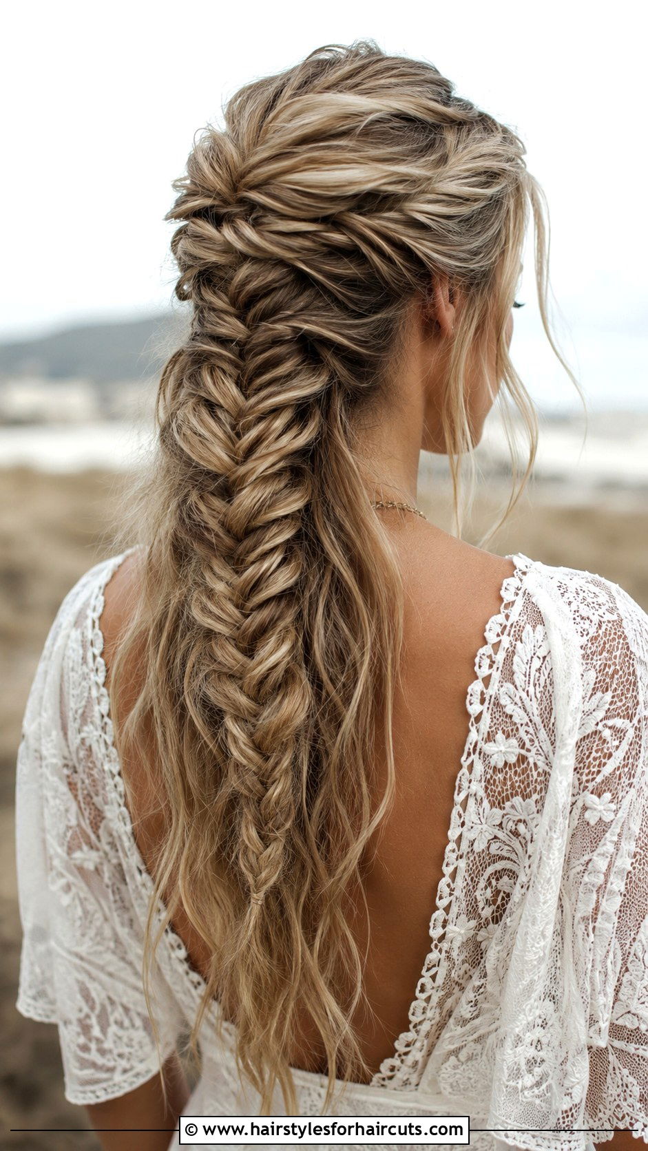 Half Up Fishtail Braid - 25 half up prom hairstyles for long hair - 25 half up prom hairstyles for long hair