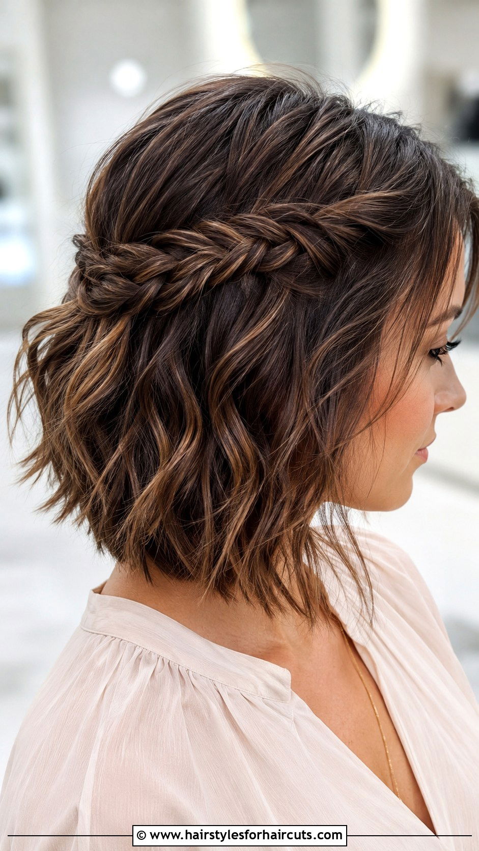 Half Up Fishtail Braid Short Hair - 25 half updo hairstyles for short hair - 25 half updo hairstyles for short hair