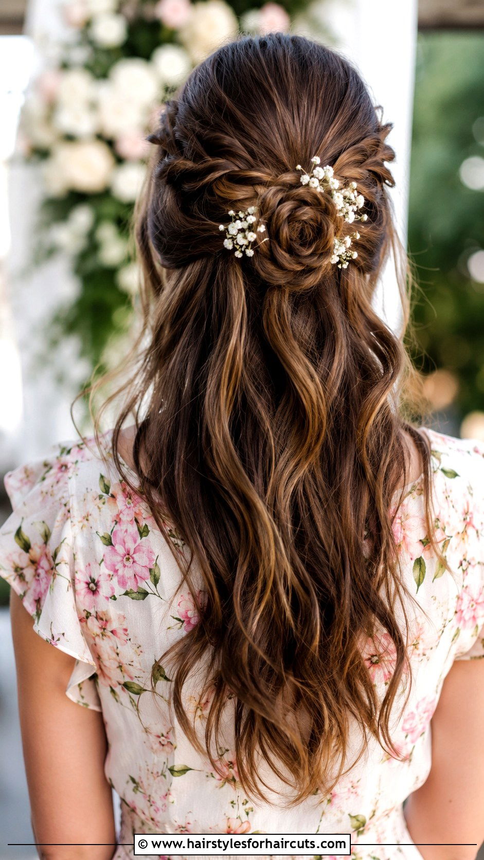 Half Up Flower Braid Medium Length Hair - 25 half up hairstyles for medium length hair - 25 half up hairstyles for medium length hair