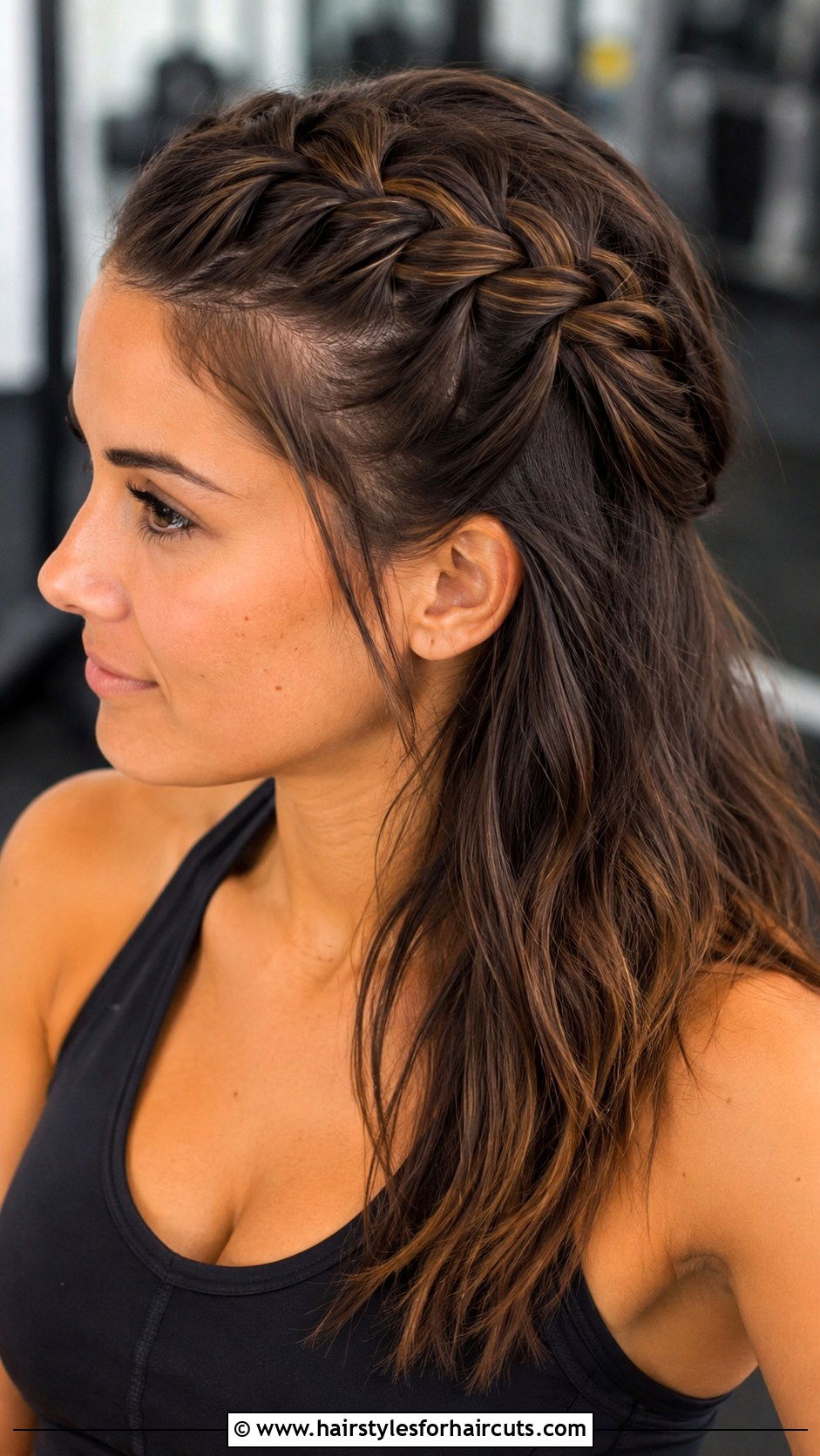 Half Up French Braid - 25 cute half up half down hairstyles - 25 cute half up half down hairstyles