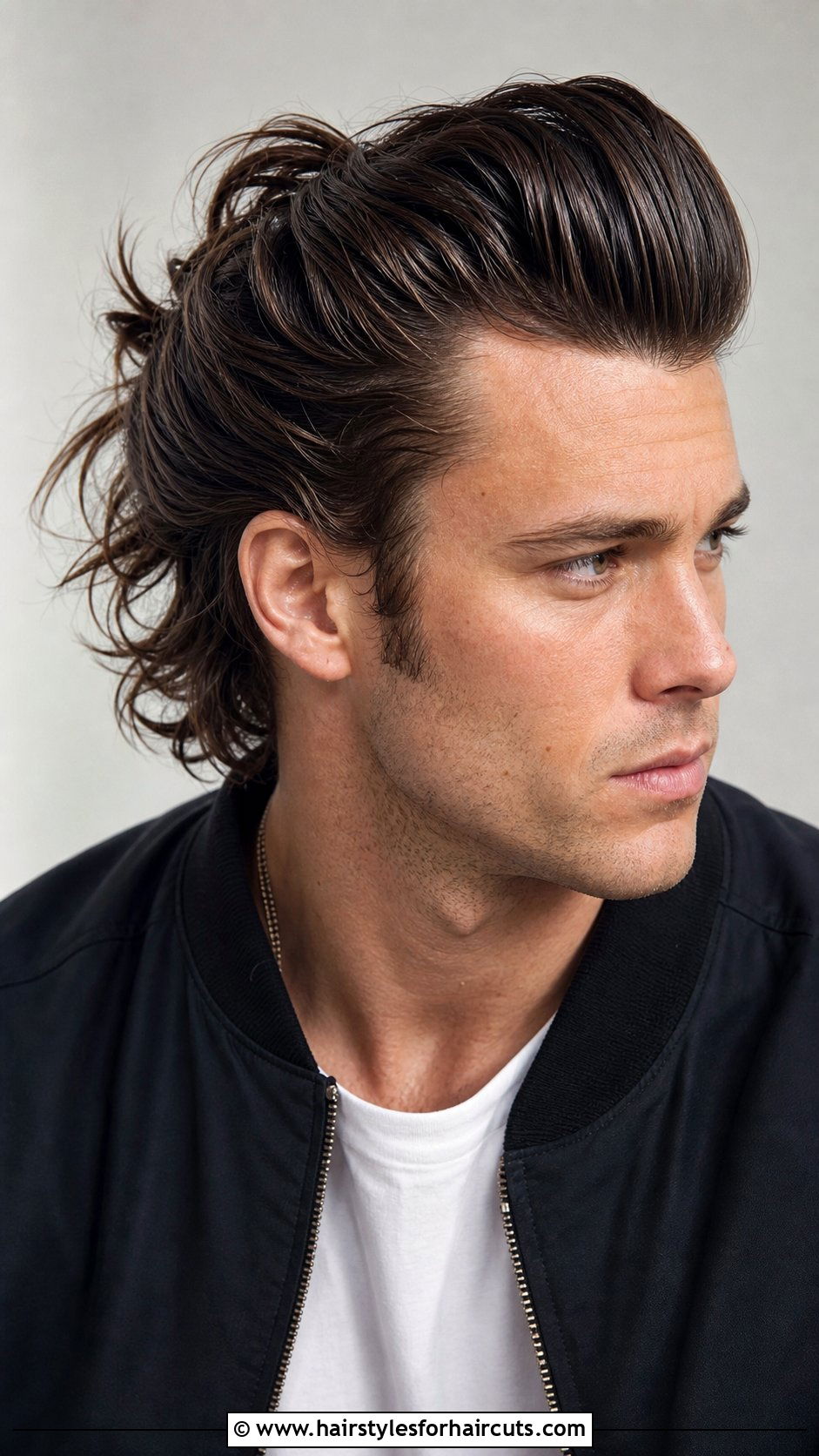 Half Up Greaser Pompadour - 25 long hair grease hairstyles - 25 long hair grease hairstyles