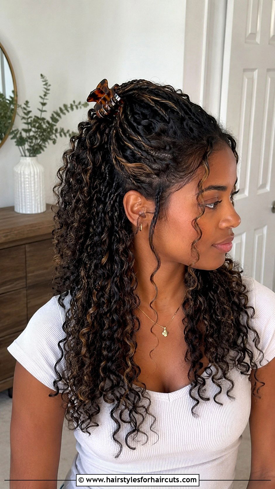 Half Up Half Down Beach Curl Crochet - 25 beach curl crochet hairstyles - 25 beach curl crochet hairstyles