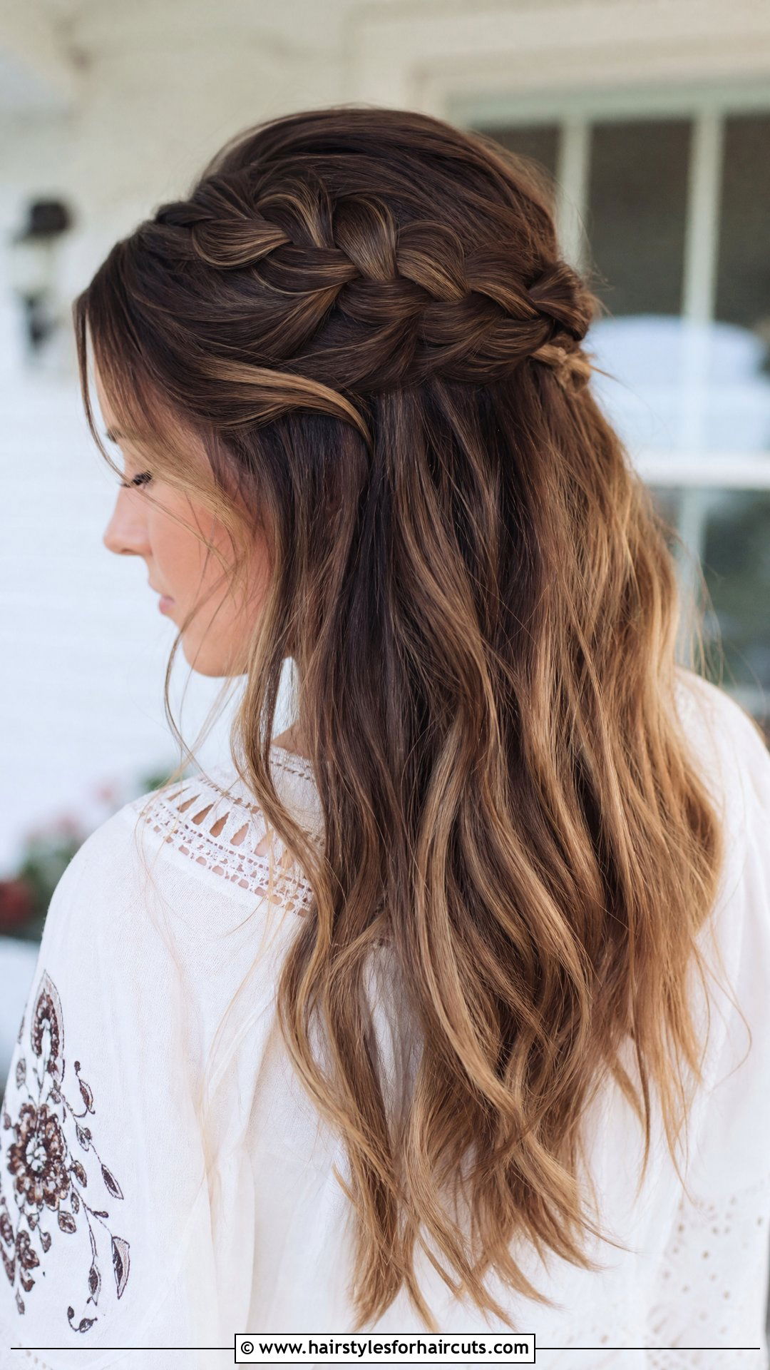 Half Up Half Down Braid - 25 half and half hairstyles - 25 half and half hairstyles
