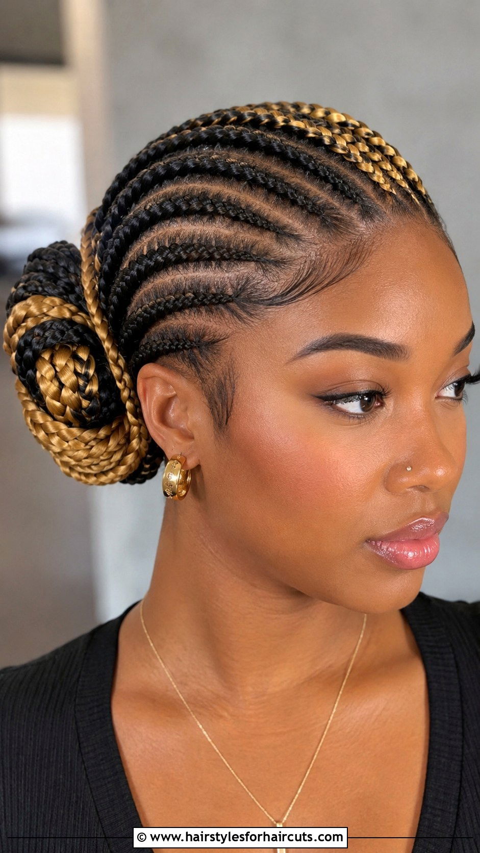 Half Up Half Down Braided Ponytail Bun - 25 braided ponytail bun hairstyles for black hair - 25 braided ponytail bun hairstyles for black hair