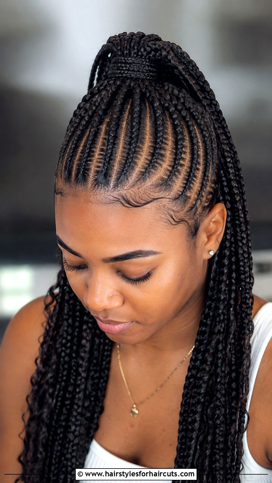 Half Up Half Down Braids - 25 black lady hairstyles - 25 black lady hairstyles
