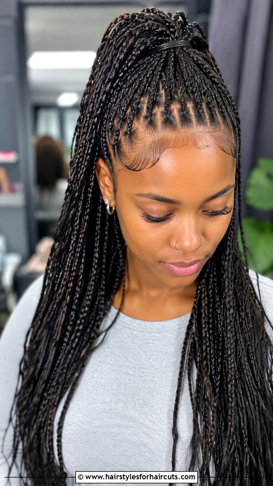 Half Up Half Down Braids - 25 braid hairstyles for black girls - 25 braid hairstyles for black girls