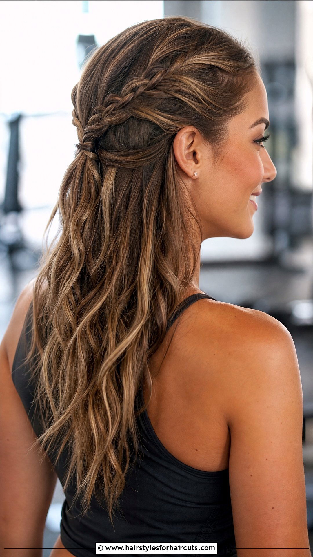 Half Up Half Down Braids - 25 workout hairstyles that wont damage hair - 25 workout hairstyles that won't damage hair