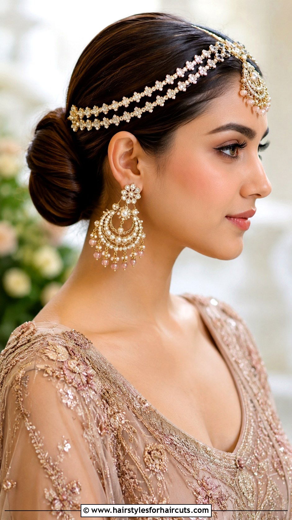 Half Up Half Down Bridal Curl - 25 indian bridal hairstyles - 25 indian bridal hairstyles