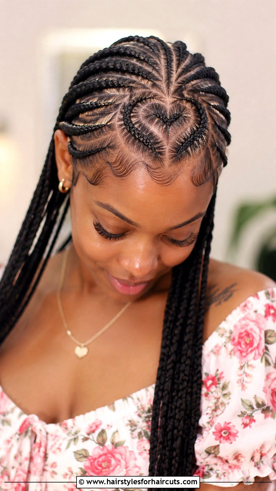 Half Up Half Down Cornrows - 25 cornrow hairstyles with natural hair - 25 cornrow hairstyles with natural hair