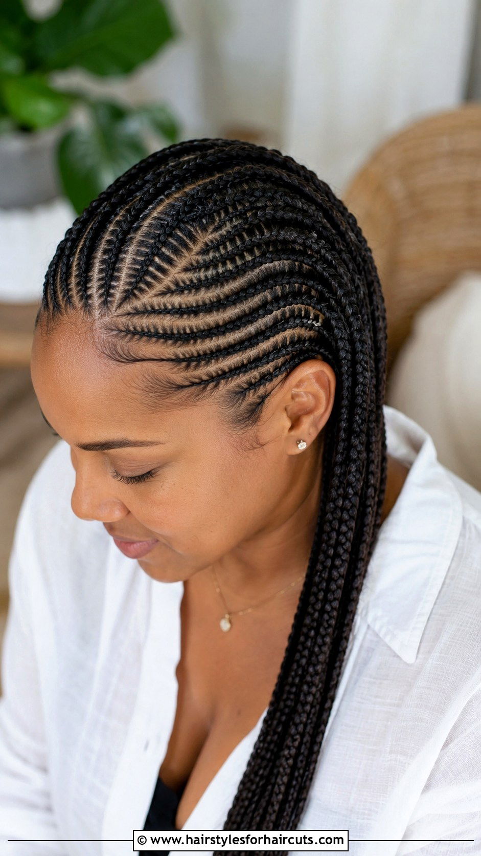 Half Up Half Down Cornrows - 25 cornrows hairstyles with natural hair - 25 cornrows hairstyles with natural hair