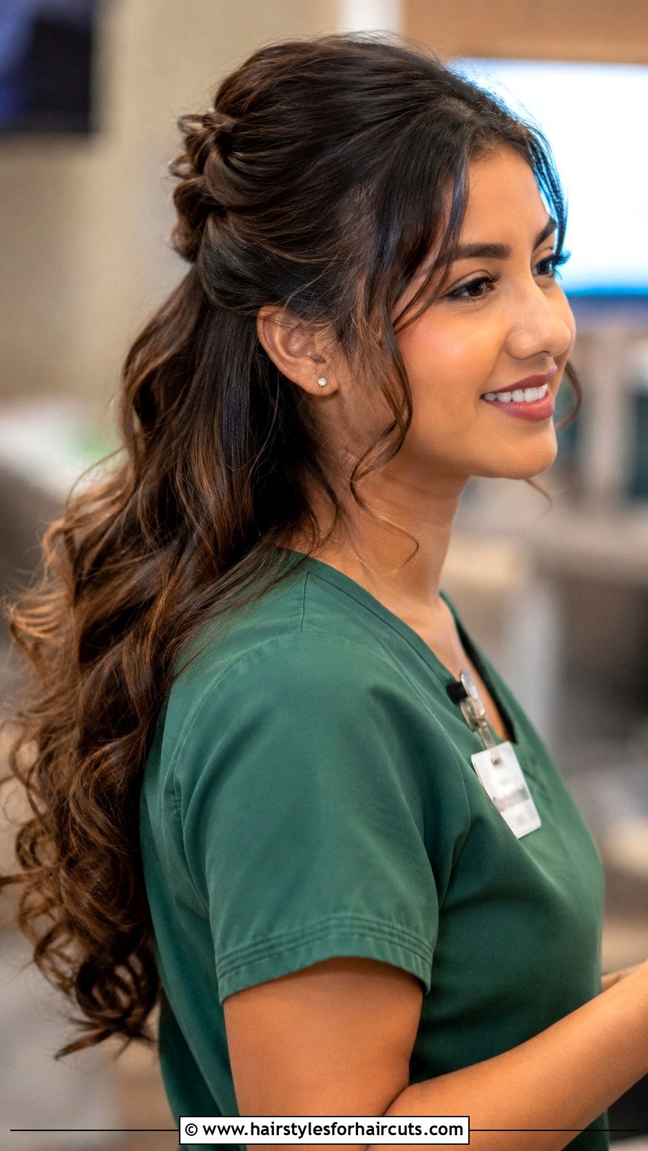Half Up Half Down Curls - 25 cheerleader hairstyles - 25 cheerleader hairstyles