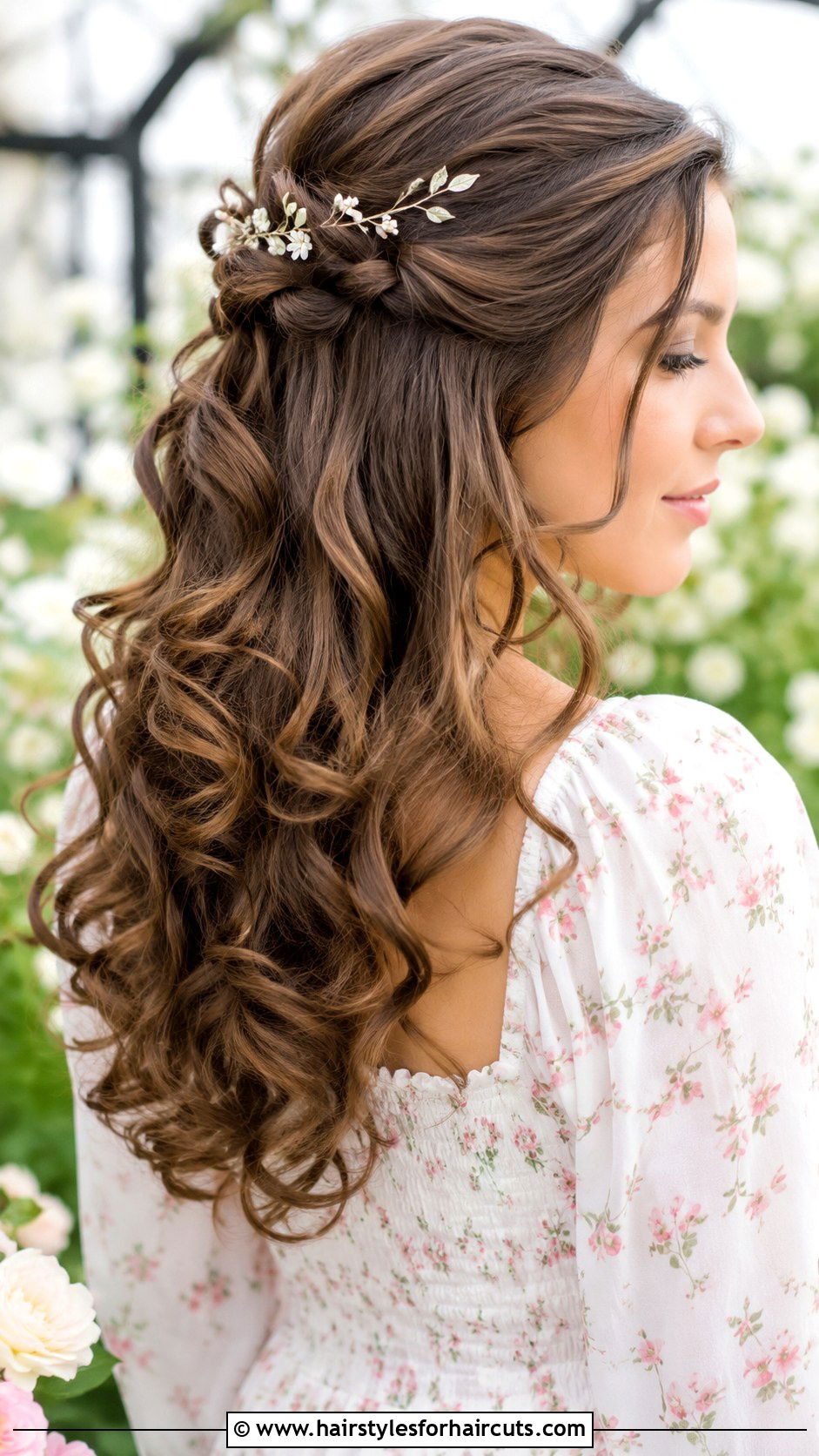 Half Up Half Down Curls - 25 elegant wedding hairstyles - 25 elegant wedding hairstyles