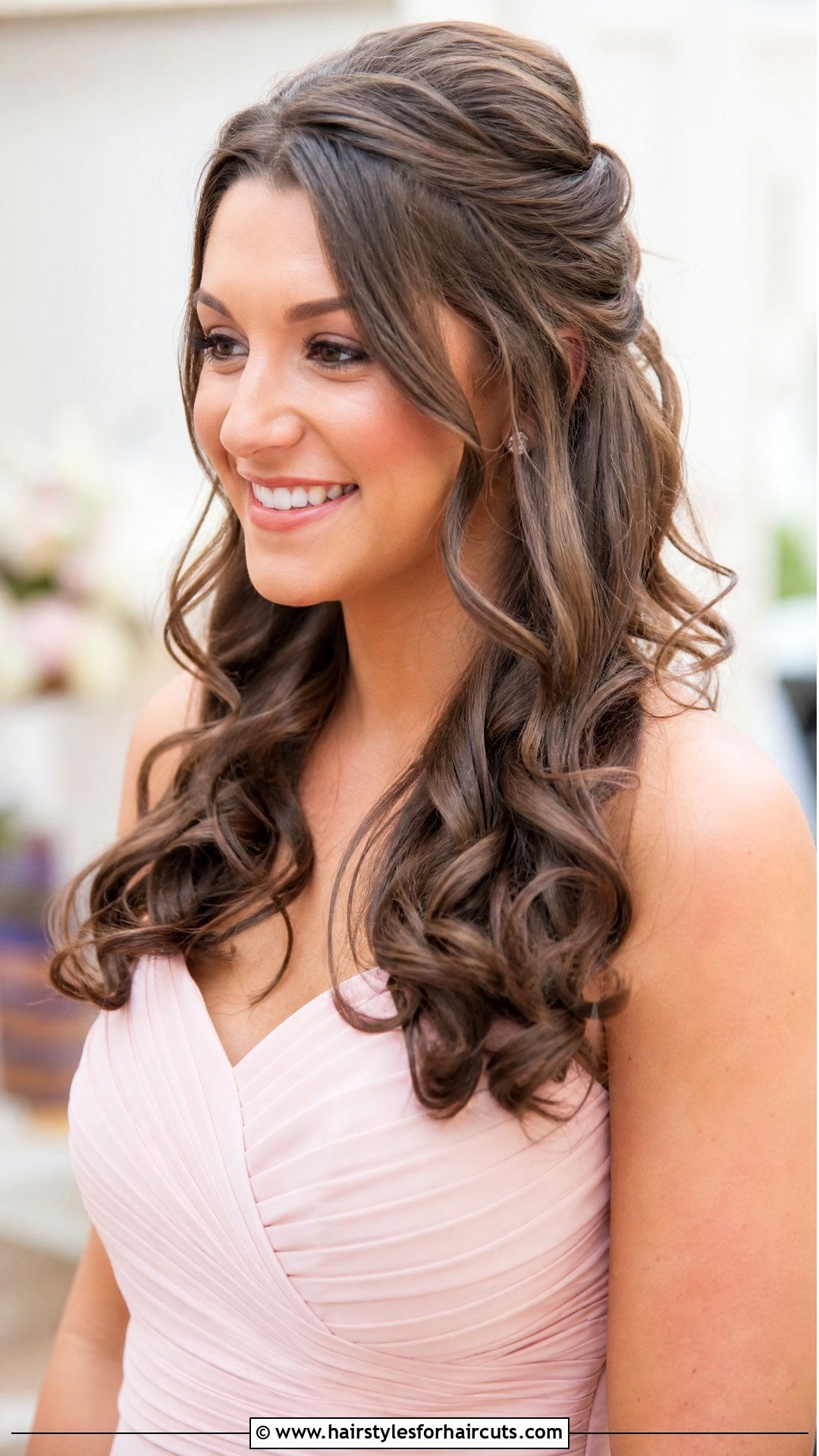Half Up Half Down Curls - 25 formal haircuts - 25 formal haircuts