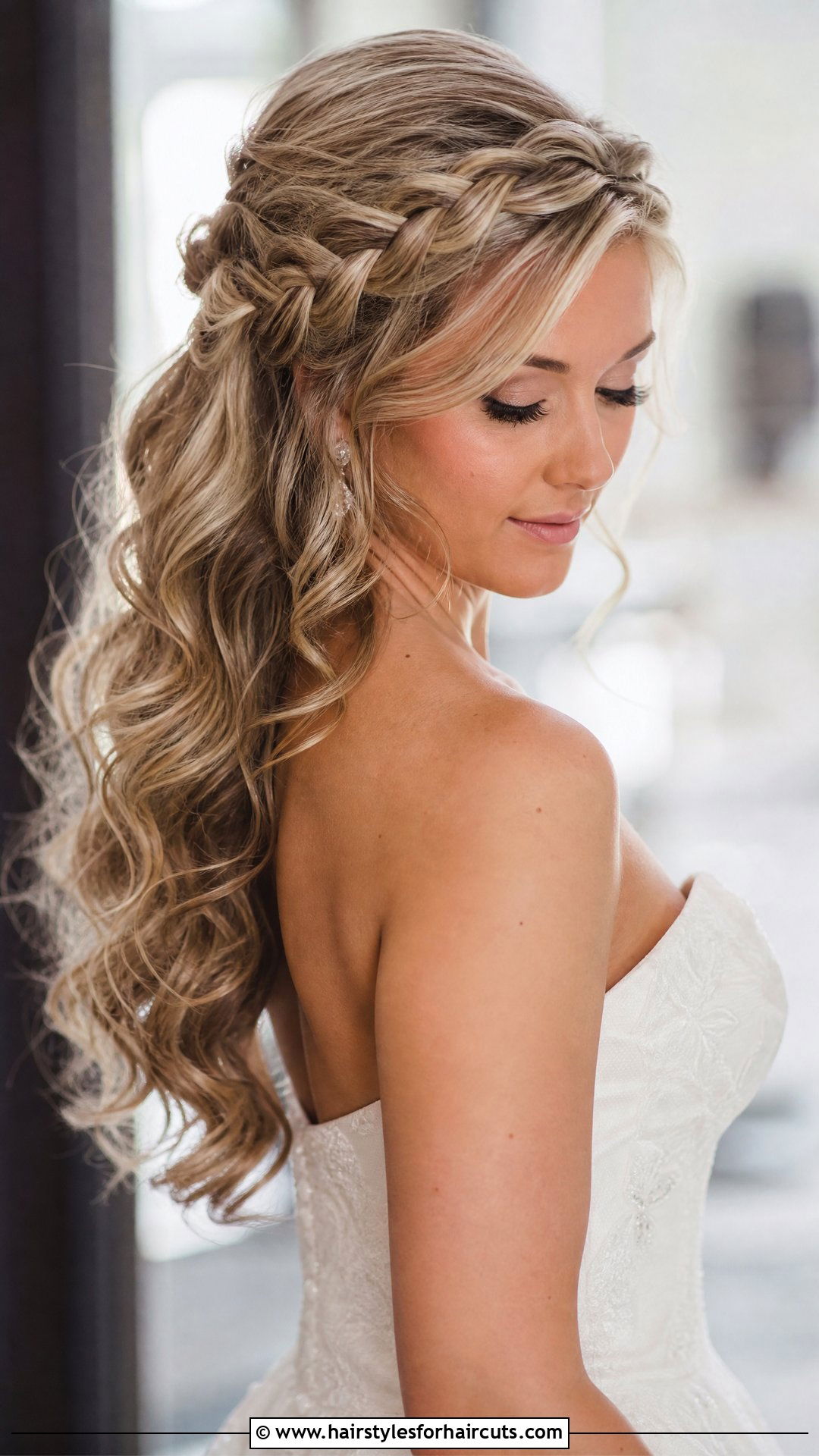 Half Up Half Down Curls Wedding - 25 wedding hairstyles for medium hair - 25 wedding hairstyles for medium hair