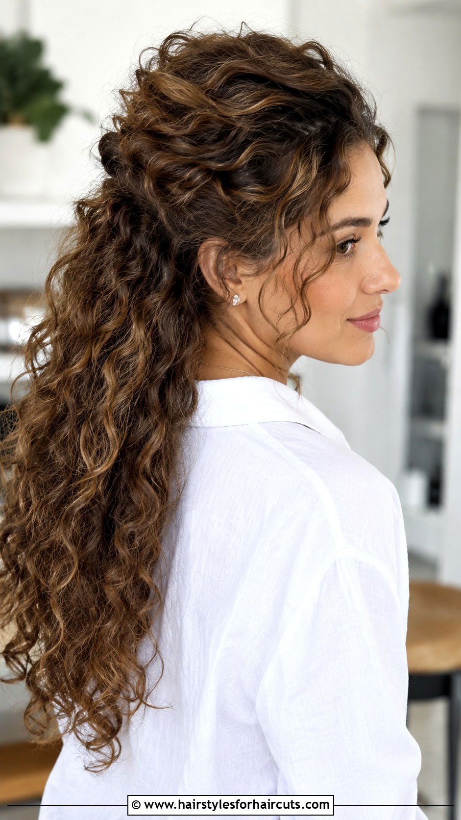 Half Up Half Down Curly Hair - 25 cute hairstyles for loose curly hair - 25 cute hairstyles for loose curly hair