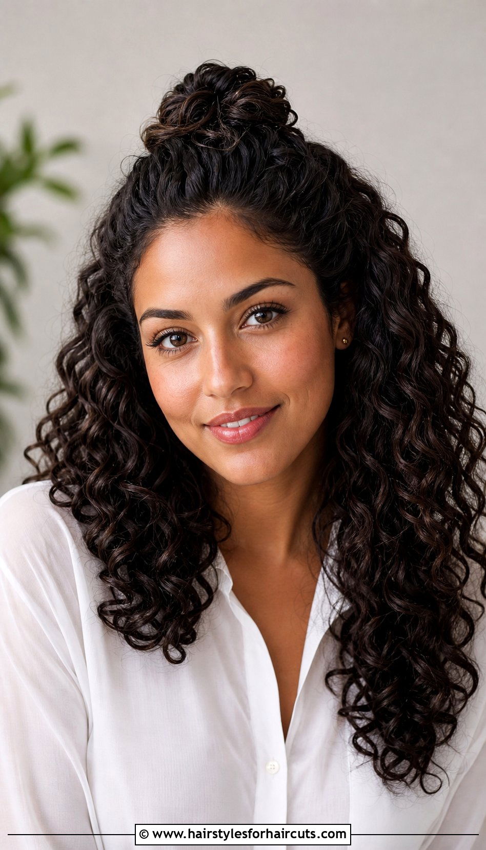 Half Up Half Down Curly Hair - 25 interview hairstyles for curly hair - 25 interview hairstyles for curly hair