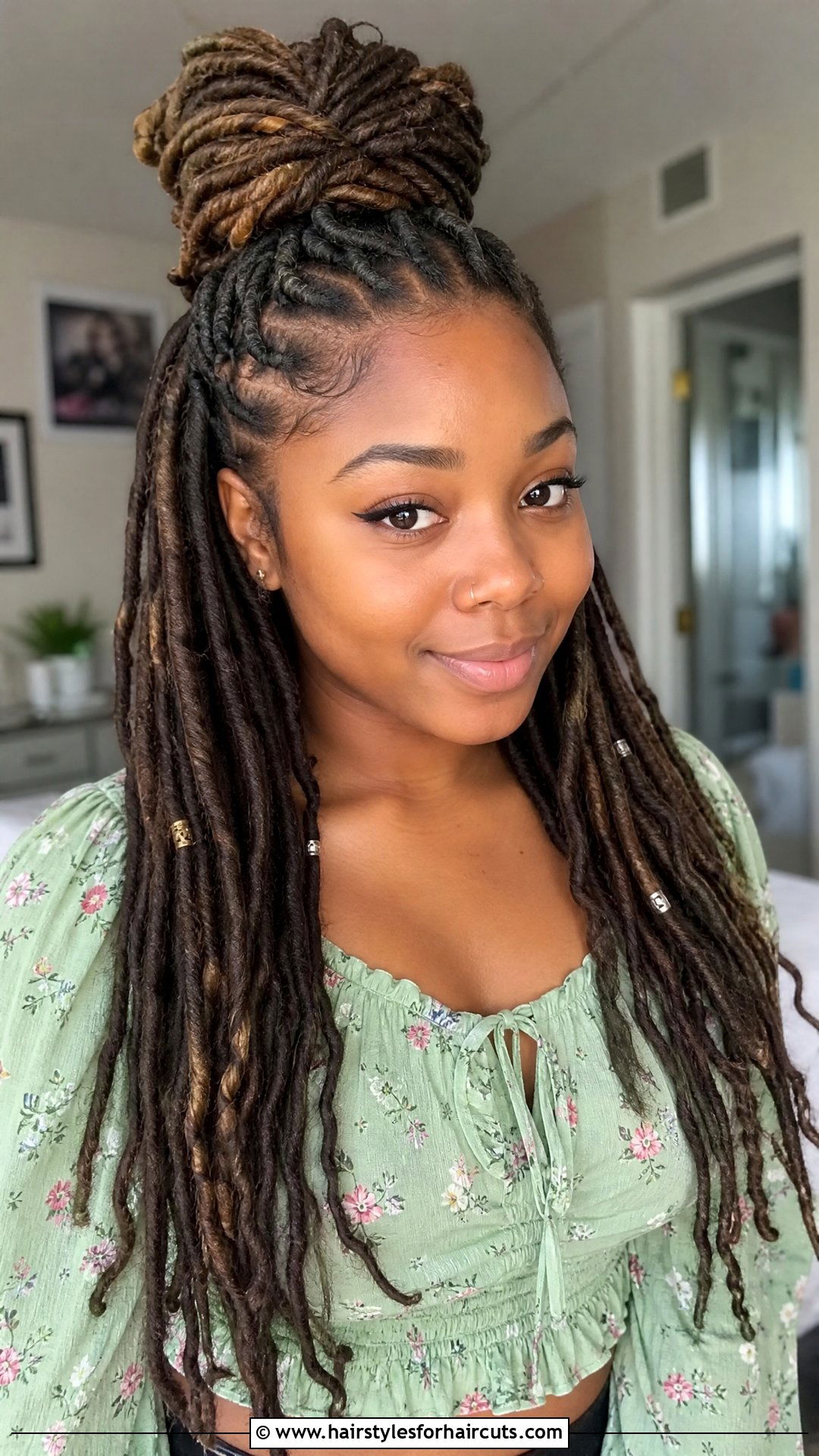 Half Up Half Down Dreadlocks - 25 dreadlock hairstyles - 25 dreadlock hairstyles