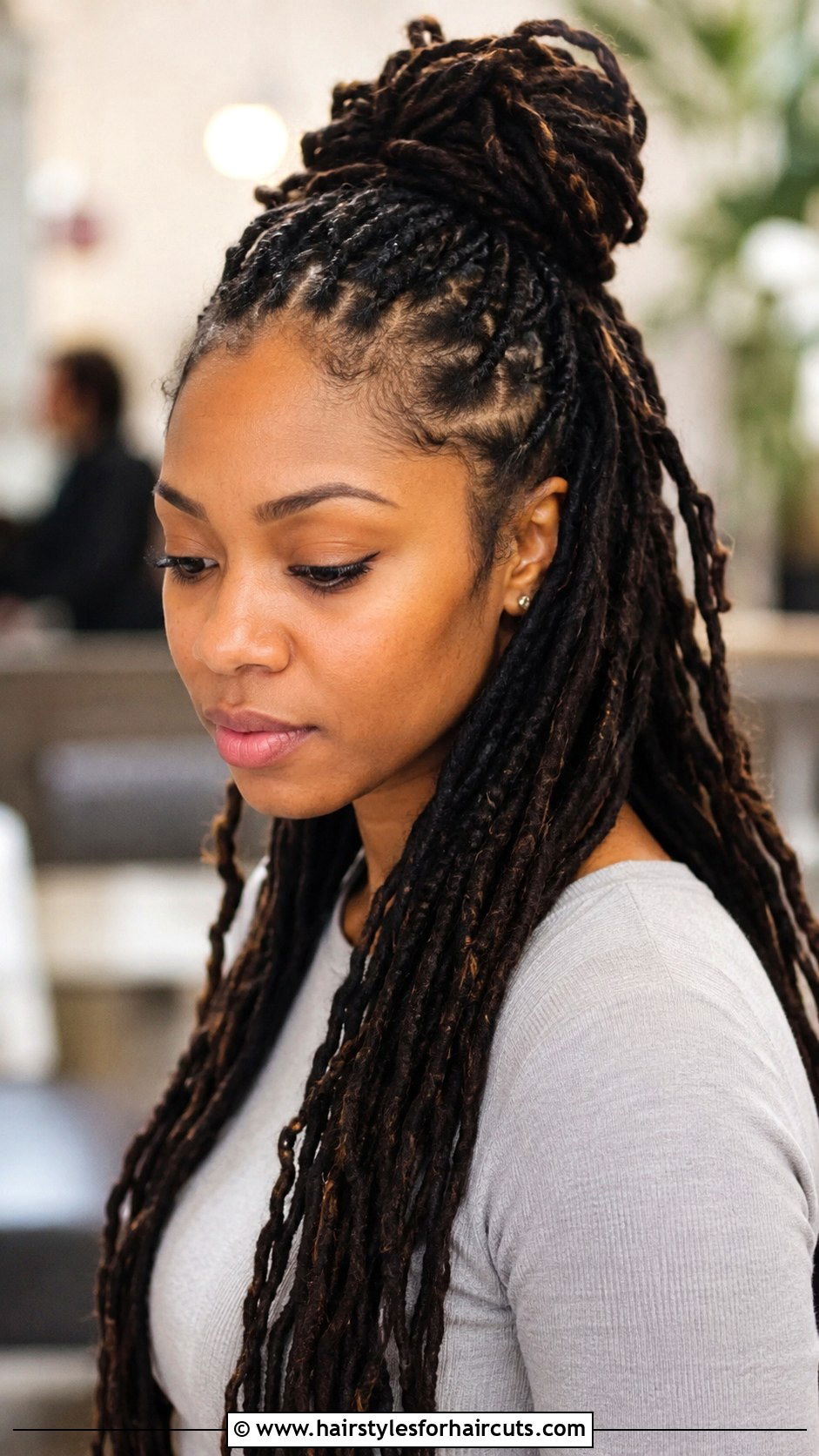 Half Up Half Down Dreads - 25 dread haircuts - 25 dread haircuts