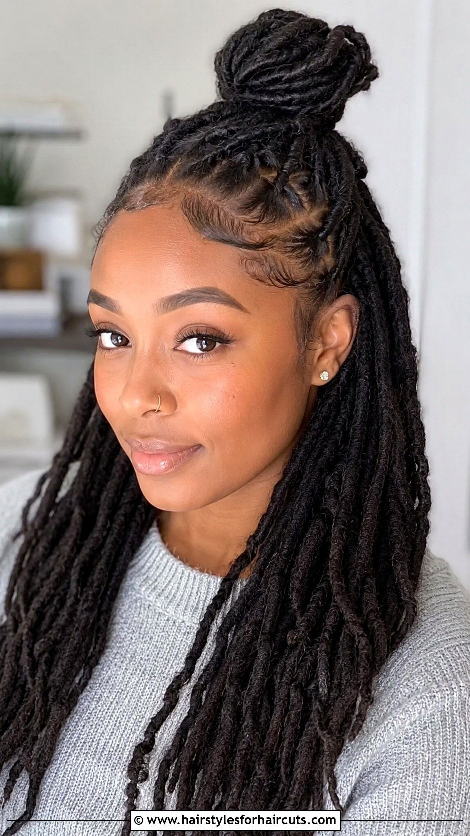 Half Up Half Down Dreads - 25 dread hairstyles for ladies - 25 dread hairstyles for ladies