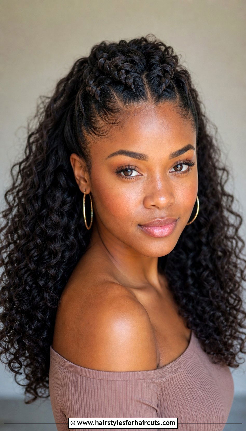 Half Up Half Down Dutch Braids - 25 dutch braid hairstyles for black hair - 25 dutch braid hairstyles for black hair