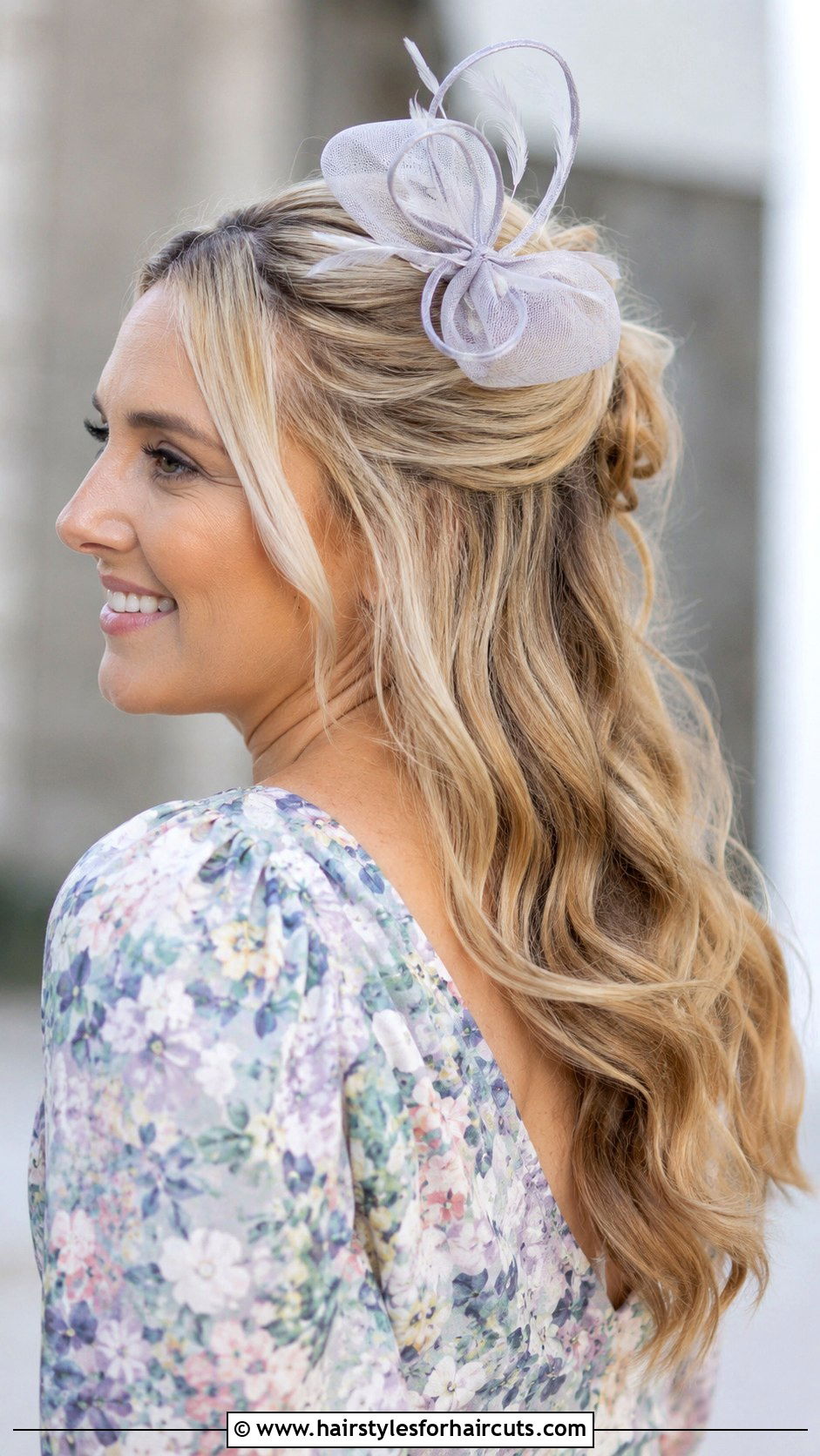 Half Up Half Down Fascinator - 25 fascinator hairstyles - 25 fascinator hairstyles