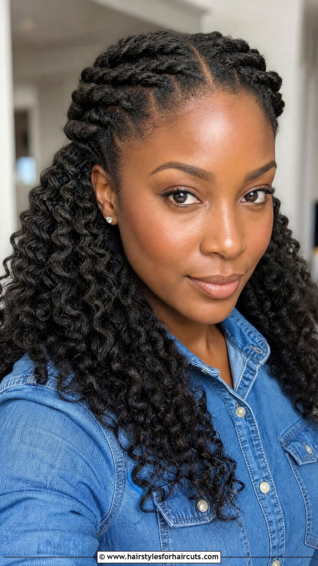 Half Up Half Down Flat Twist - 25 flat twist hairstyles for black hair - 25 flat twist hairstyles for black hair